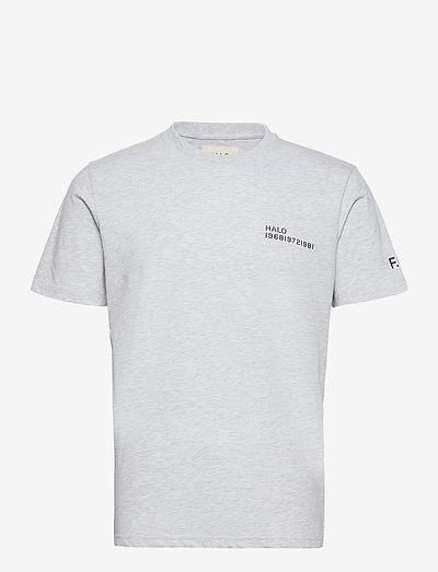 HALO COTTON TEE - topper og t-skjorter - lt grey melange