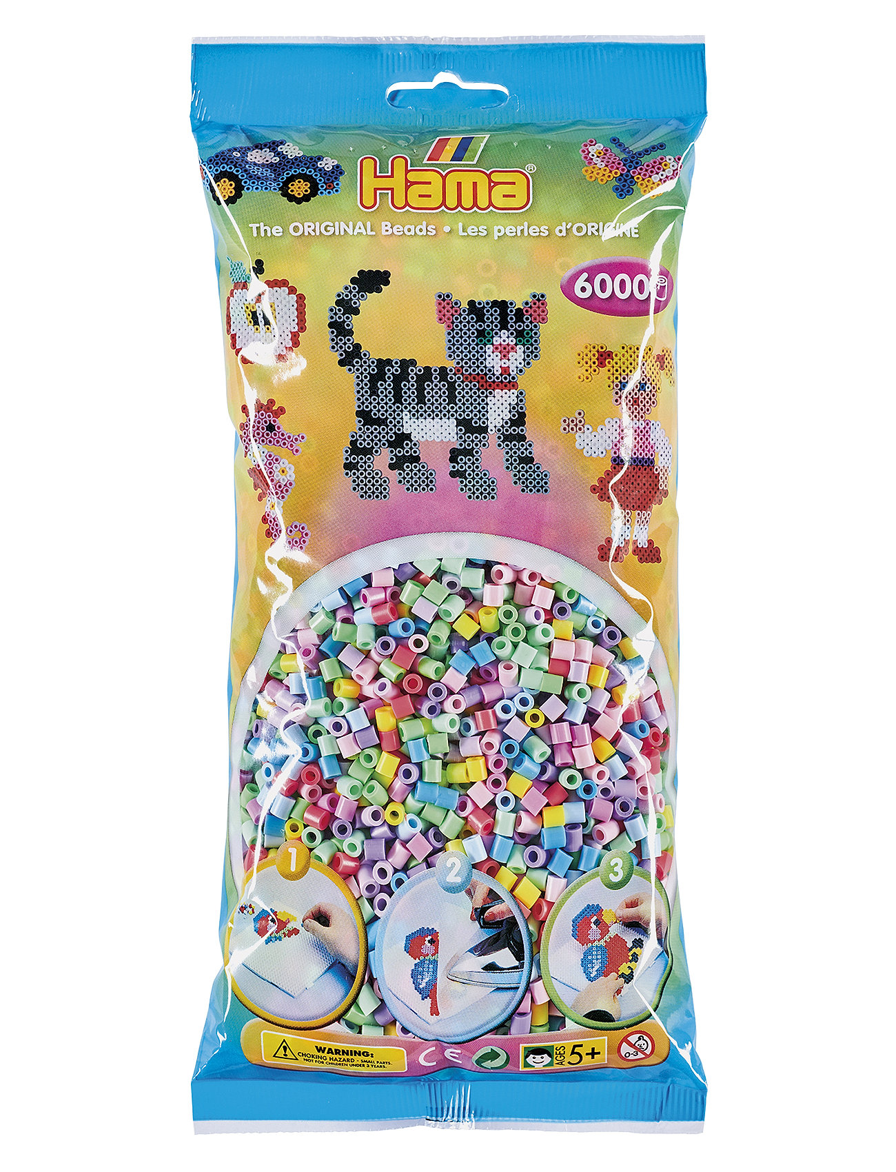 Midi Beads 6000 Pcs Mix 50 Pastel Toys Creativity Drawing & Crafts Craft Pearls Multi/patterned Hama