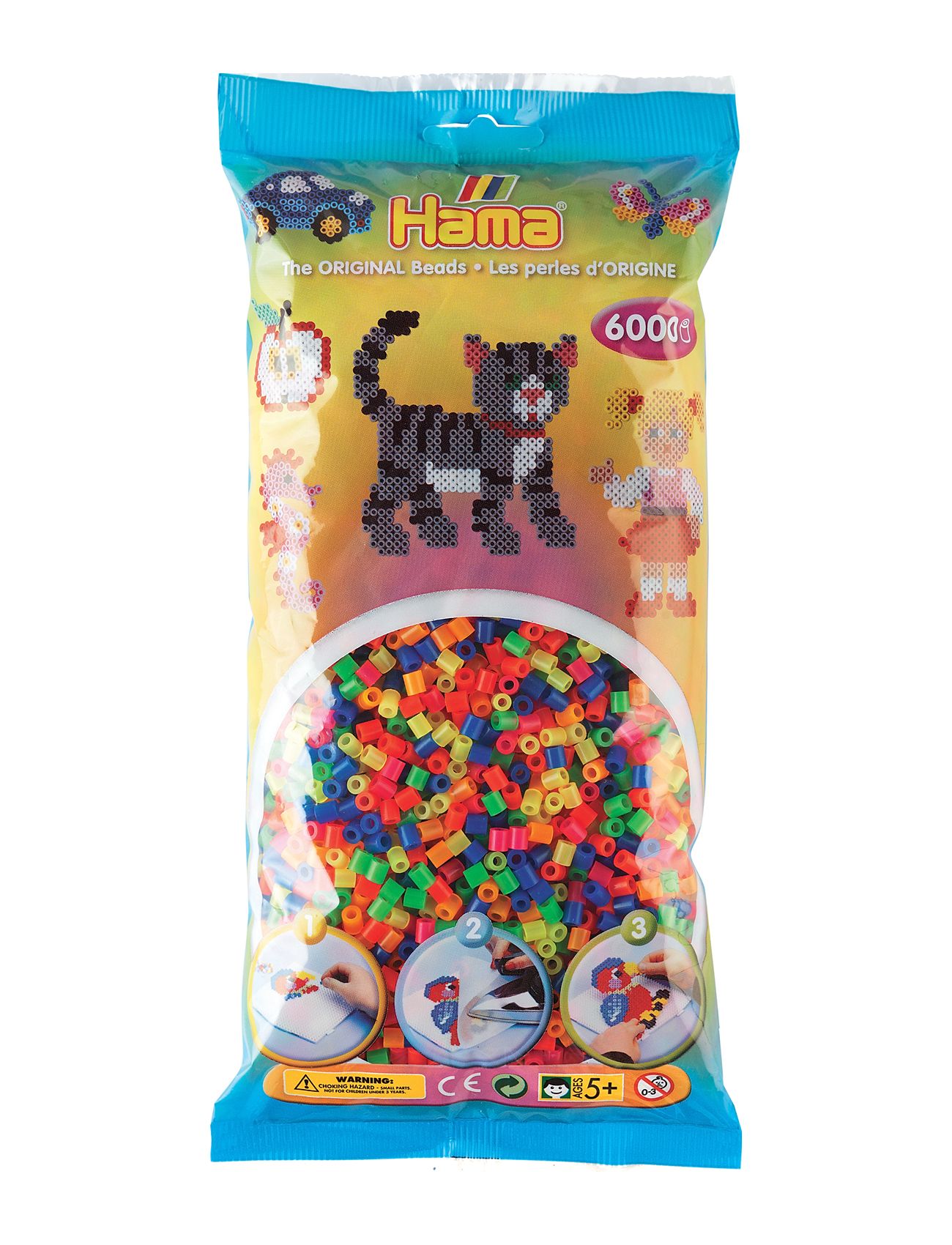 Midi Beads 6000 Pcs Mix 51 Neon Toys Creativity Drawing & Crafts Craft Pearls Multi/patterned Hama