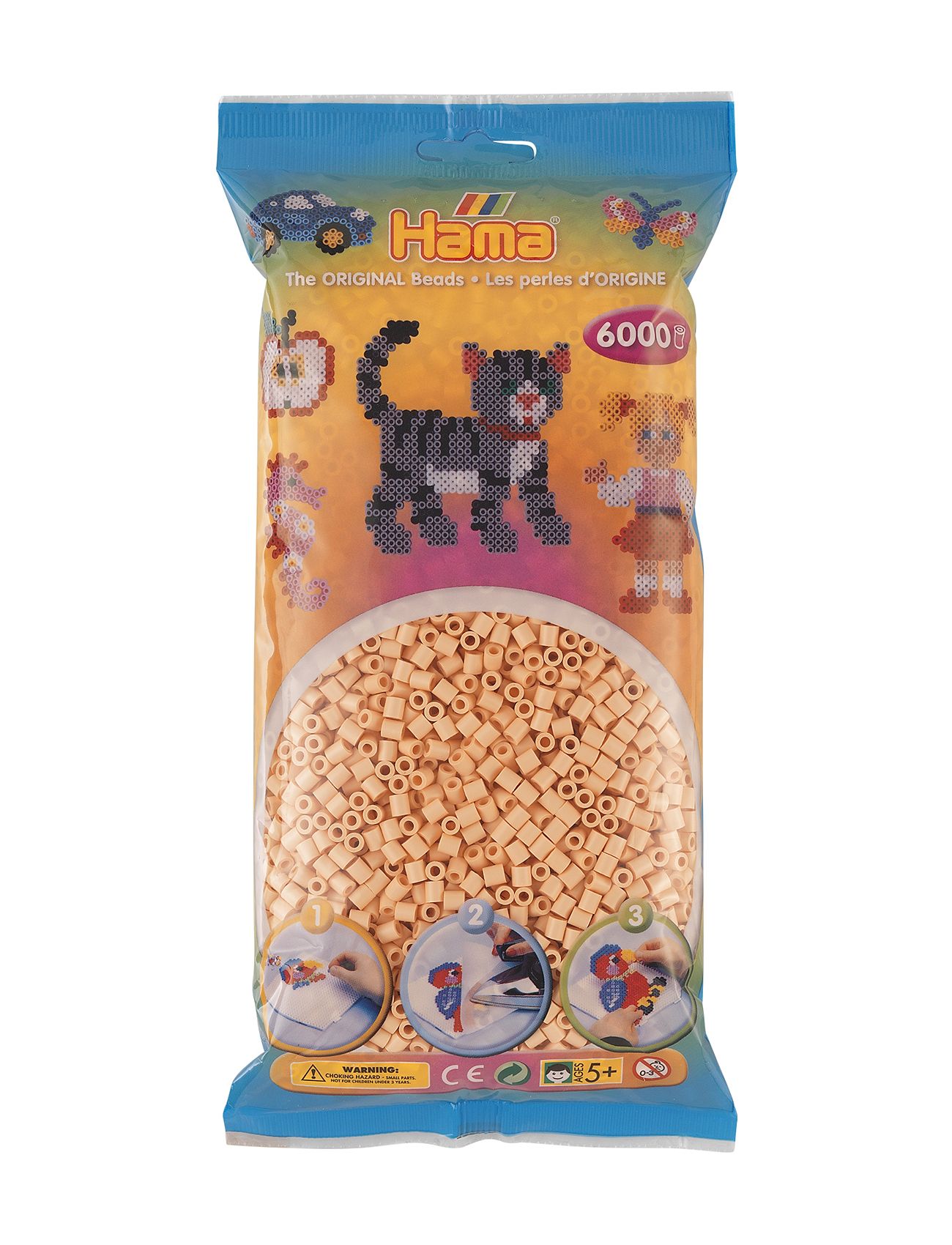 Midi Beads 6000 Pcs. Light Peach Toys Creativity Drawing & Crafts Craft Pearls Multi/patterned Hama