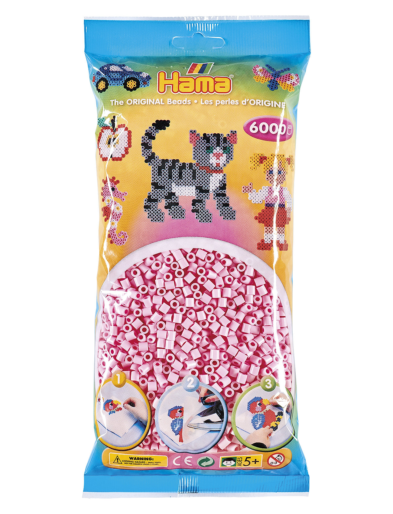 Midi Beads 6000 Pcs Pastel Rose Toys Creativity Drawing & Crafts Craft Pearls Multi/patterned Hama
