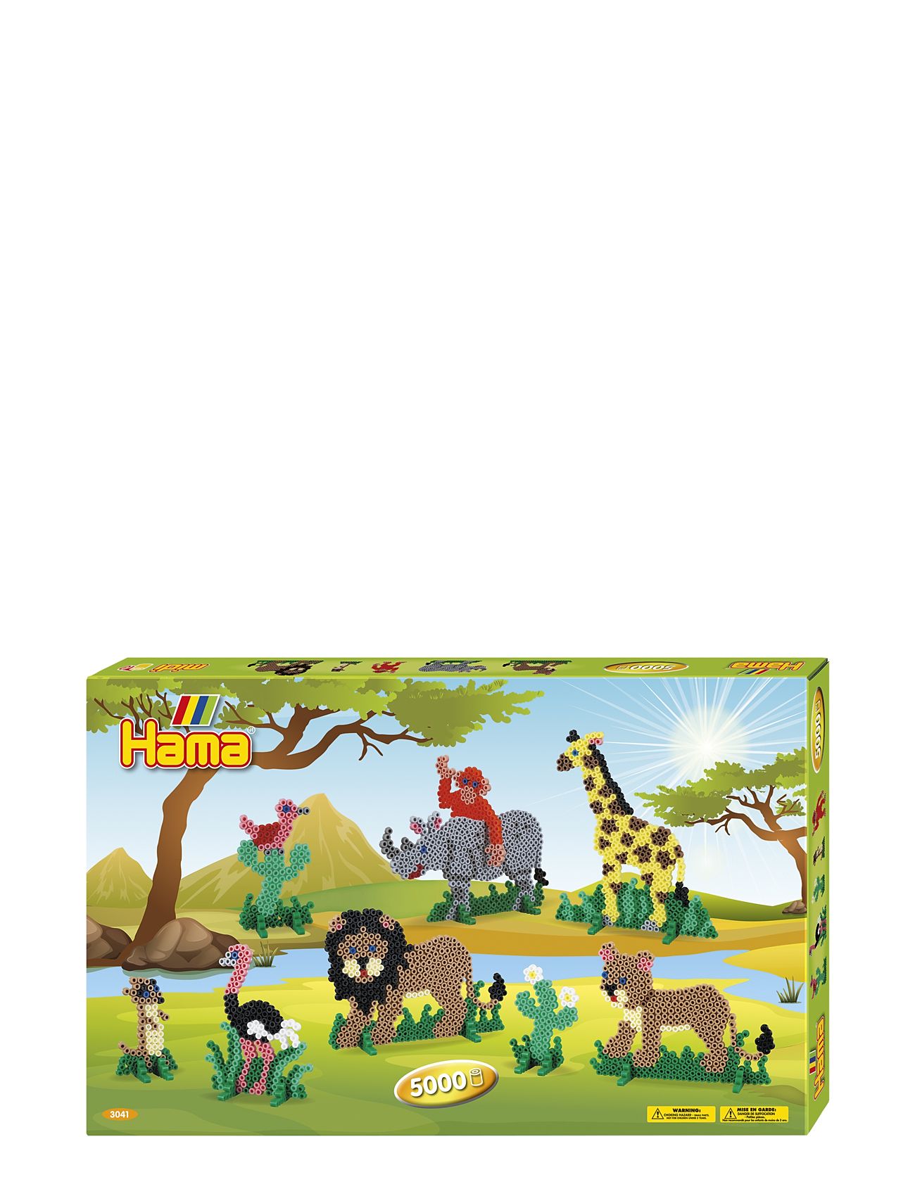 Hama Midi Giant Gift Box Safari 5000 Pcs Patterned Hama