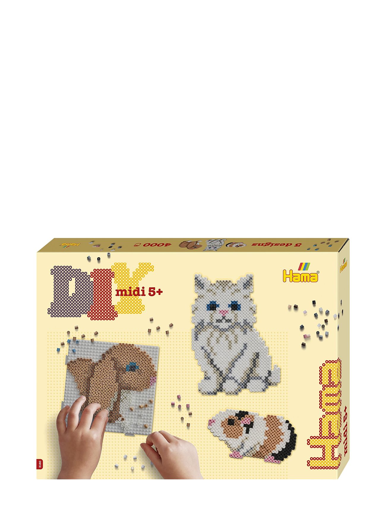 Hama Midi Gift Box Cute Pets 4000 Pcs Toys Creativity Drawing & Crafts Craft Pearls Multi/patterned Hama