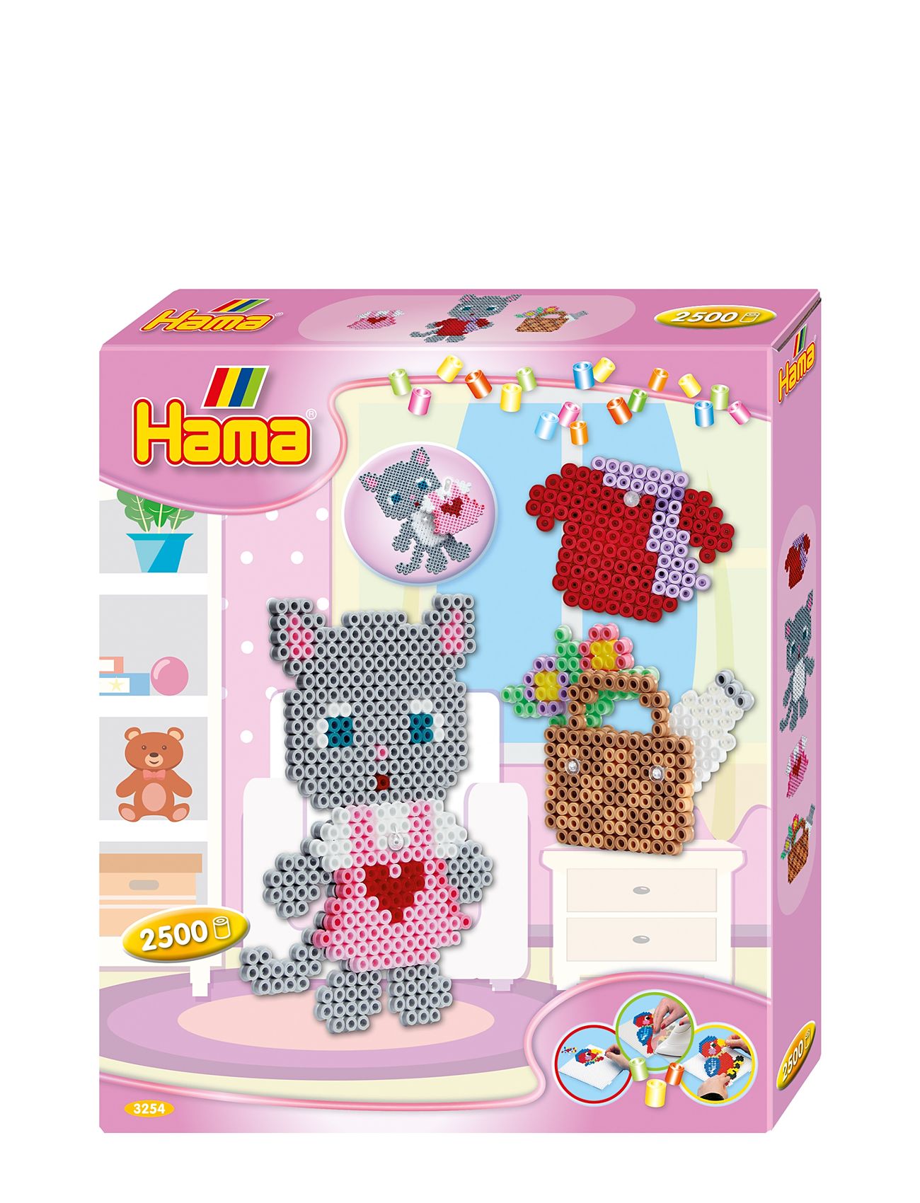 Hama Midi Gift Box Dress Up Cat 2500 Pcs. Toys Creativity Drawing & Crafts Craft Pearls Multi/patterned Hama
