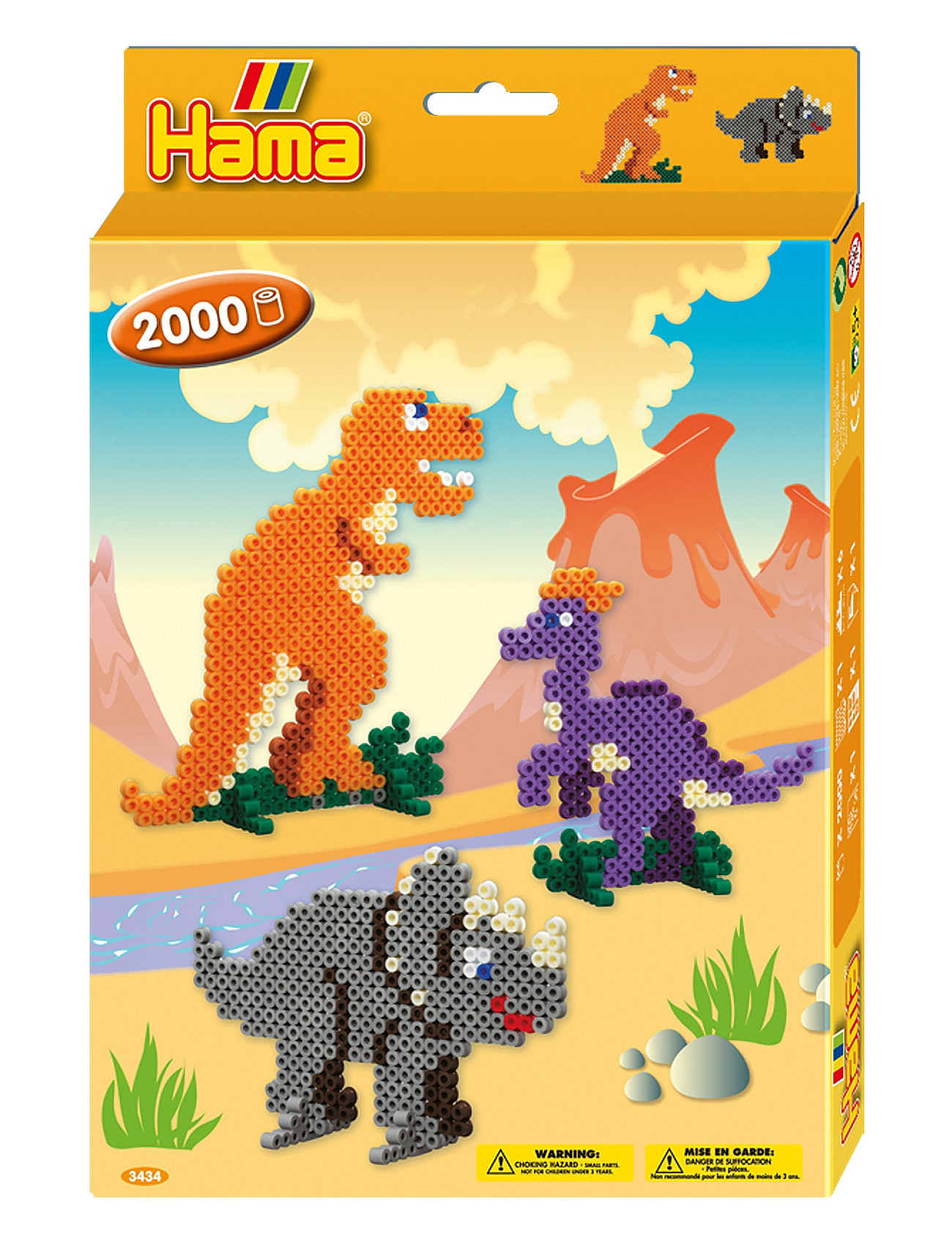 Hama Midi Hanging Box Dino World 2000 Pcs Toys Creativity Drawing & Crafts Craft Pearls Multi/patterned Hama