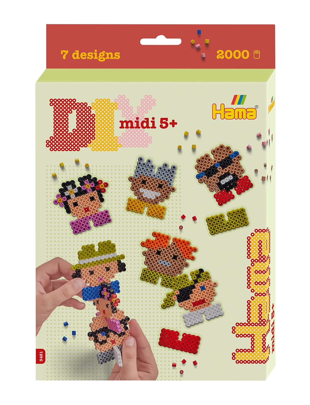 Hama Midi Hanging Box Pixel 8 2000 Pcs Toys Creativity Drawing & Crafts Craft Pearls Multi/patterned Hama