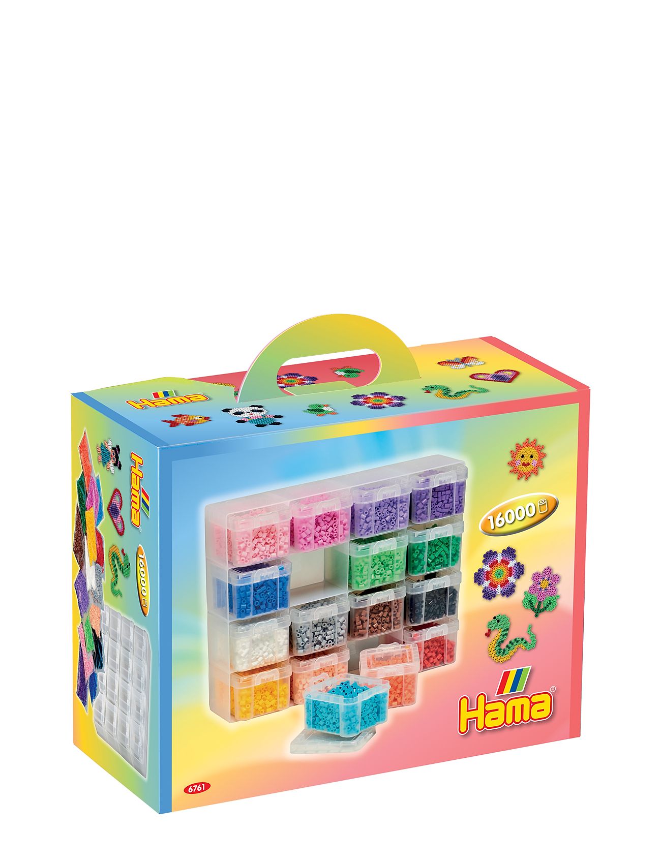 Hama Midi Storage Box Set 16 Pcs Incl 16.000 Beads Toys Creativity Drawing & Crafts Craft Pearls Multi/patterned Hama