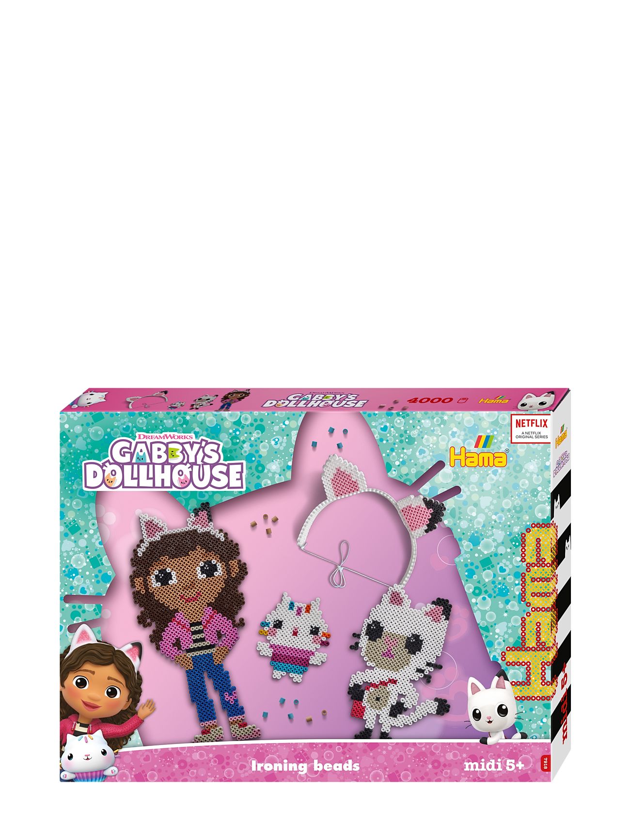 Hama Midi Gift Box Gabbys Dollhouse 4000 Pcs. Toys Creativity Drawing & Crafts Craft Pearls Multi/patterned Hama