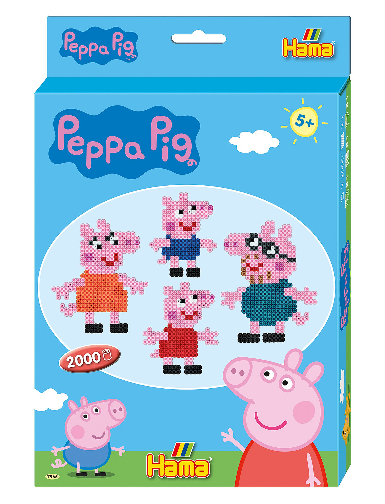 Hama Midi Hanging Box Peppa Pig 2.000 Pcs Toys Creativity Drawing & Crafts Craft Pearls Multi/patterned Hama