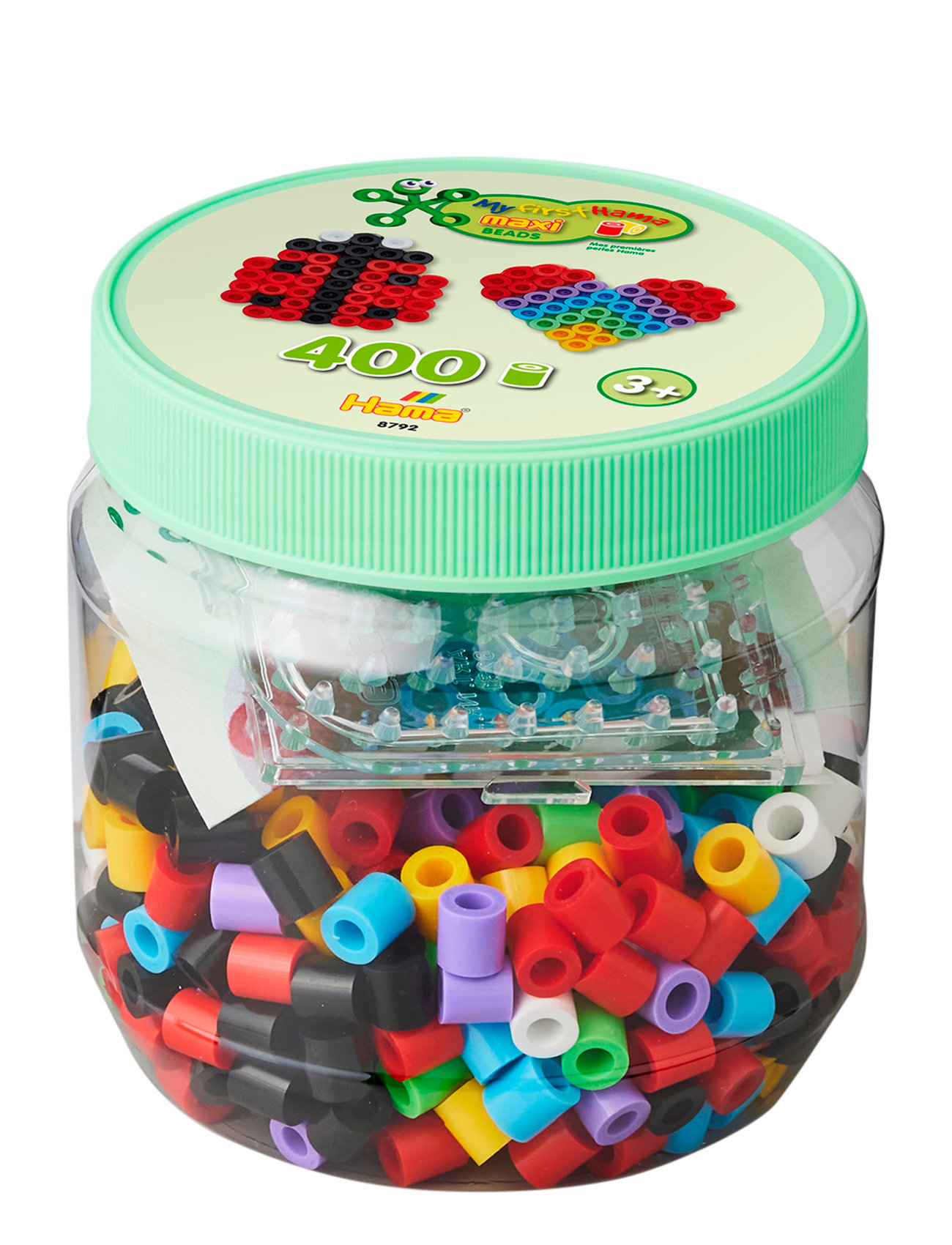 Hama Hama Maxi Beads Tub 400 Pcs Green Lid Multi/patterned