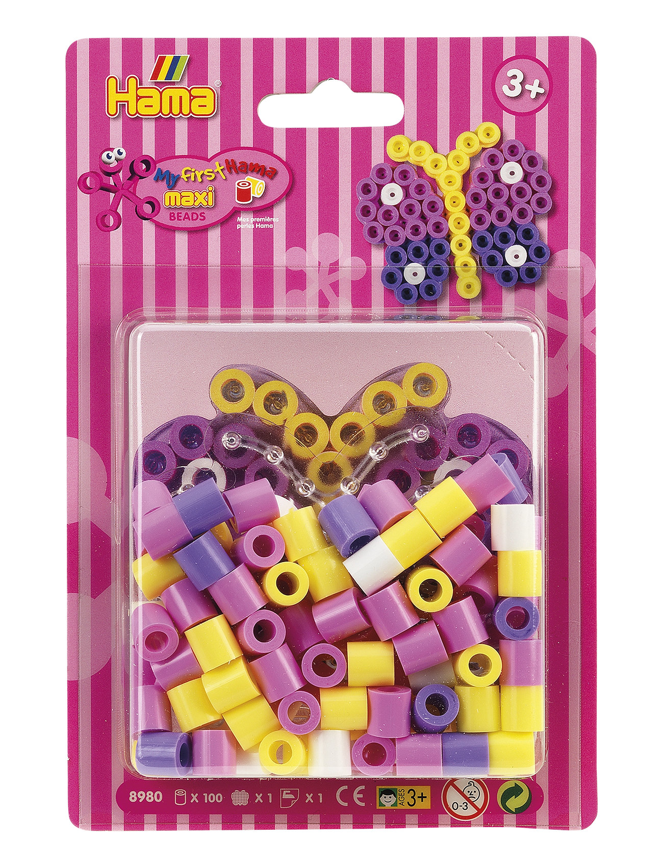 Hama Hama Maxi Small Blister Pack 100 Pcs. Rosa