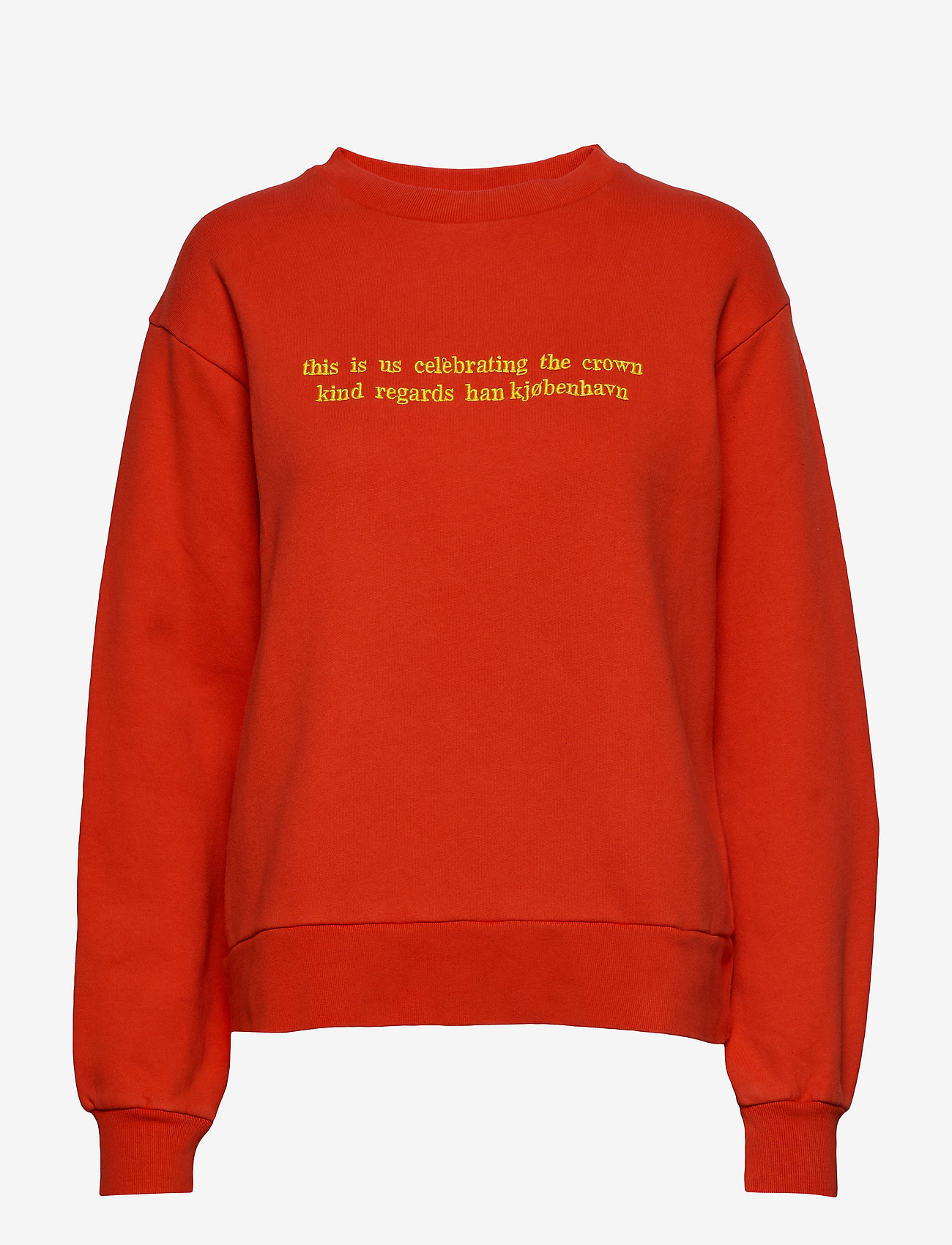 faded red sweatshirt