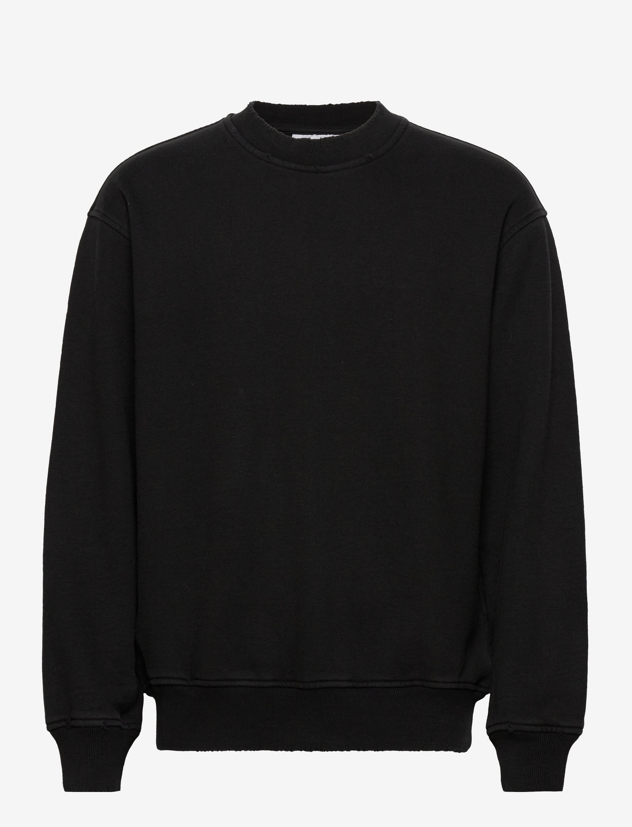 distressed black sweatshirt