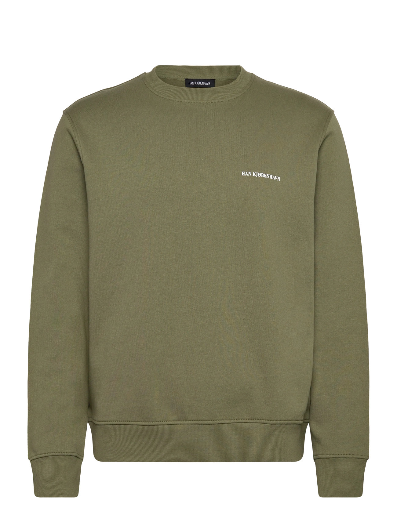 HAN KJØBENHAVN Regular Crewneck Khaki - XL - Herren