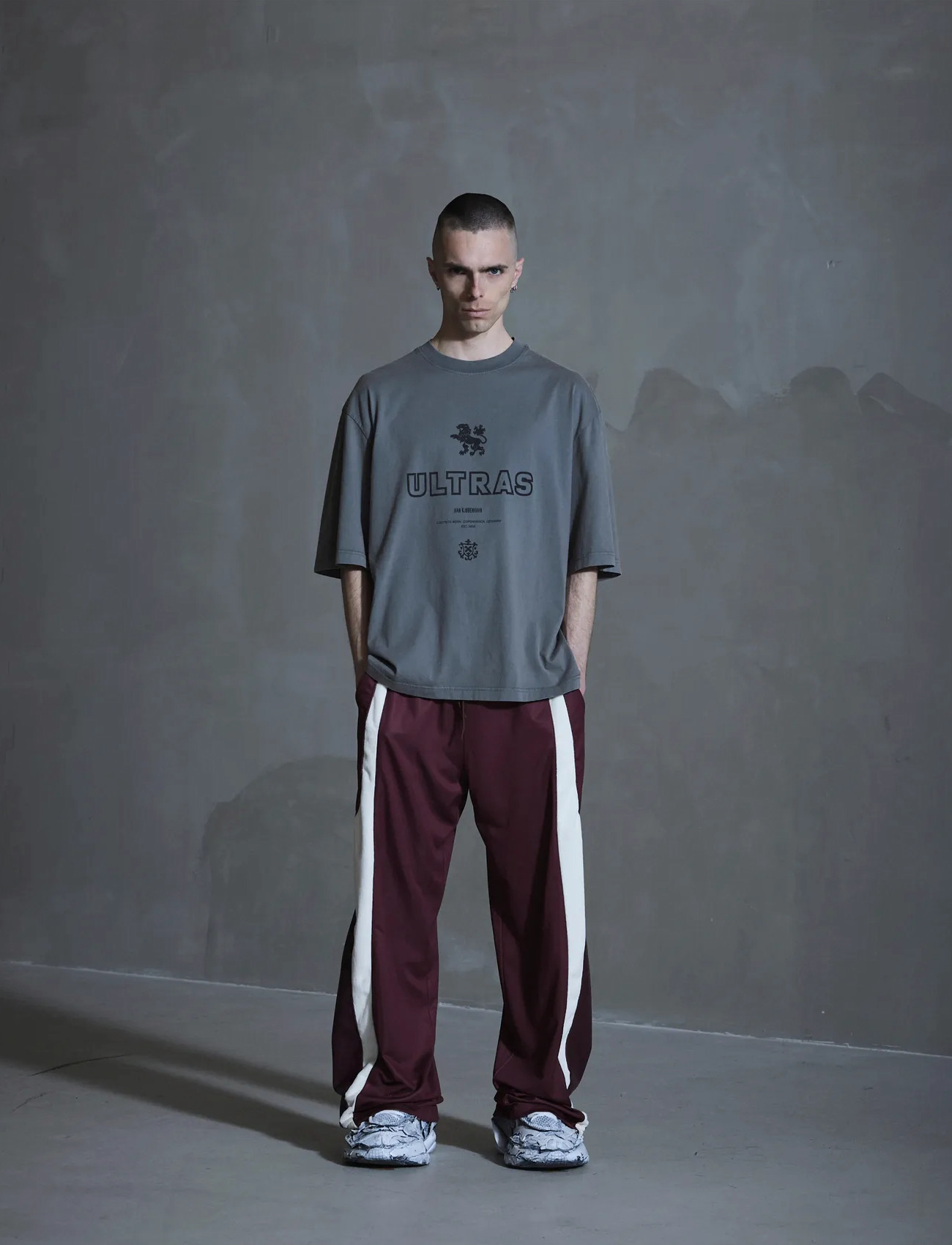 HAN Kjøbenhavn Ultras Oversized Tee, XL, Grey, T-Shirts > Kortærmede, Herre