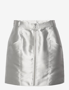 Mini Zip Skirt - korte nederdele - grey