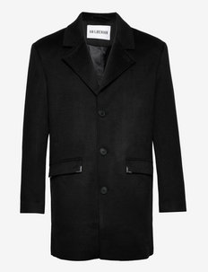 Bankers Mid Trench - wool coats - black
