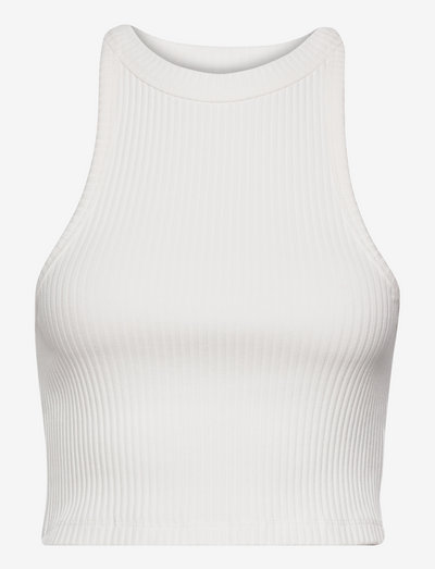 Cropped Racer Top - crop tops - off white