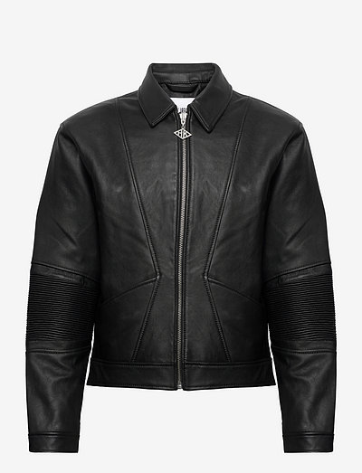 Cropped Leather Jacket - forårsjakker - black leather