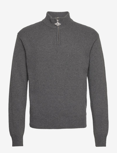 Zip Turtleneck Knit - half zip-trøjer - grey