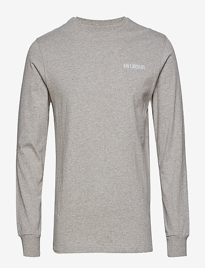 Casual Long Sleeve Tee - t-shirts - grey logo