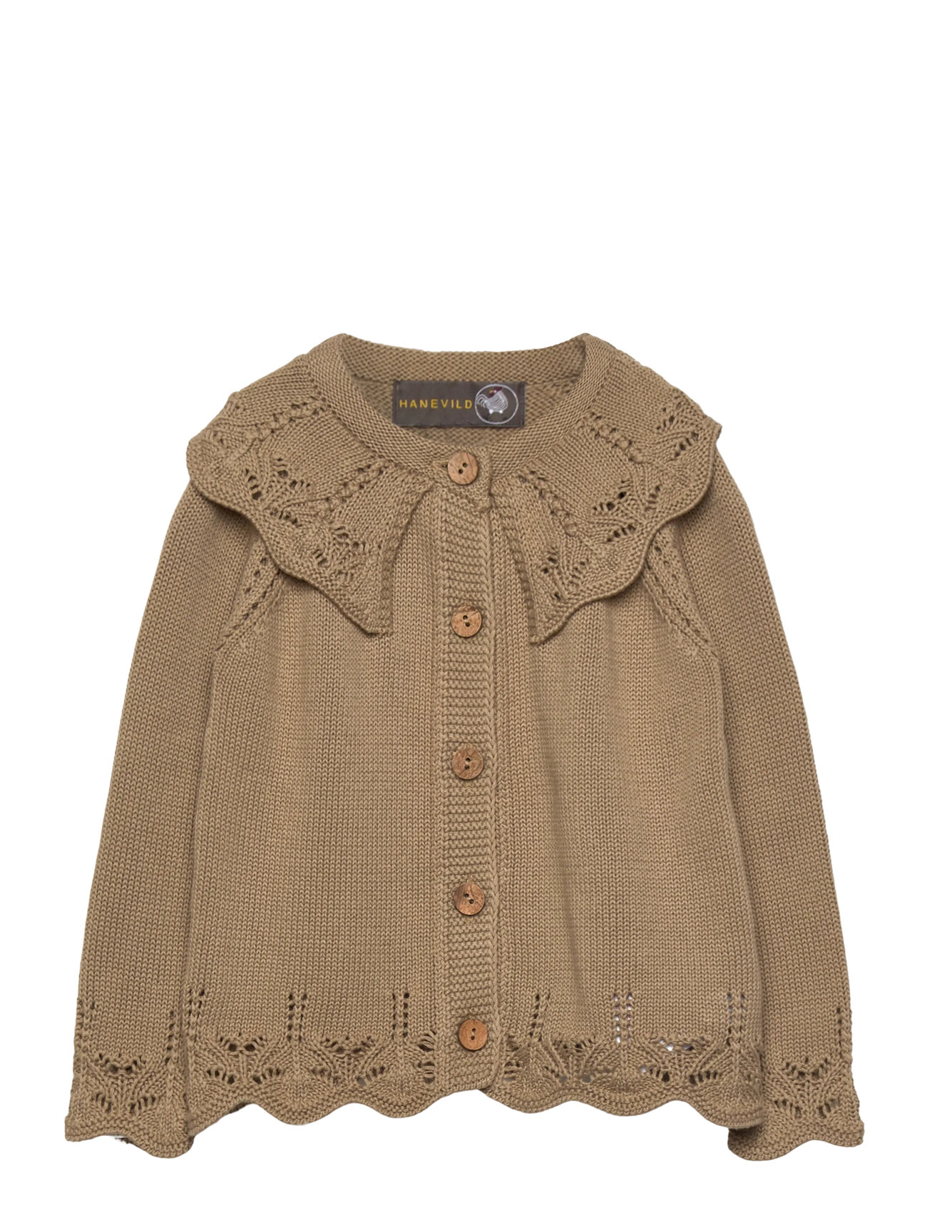 Hanevild Ally Cardigan, 116, Beige, Strik > Cardigans, Børn