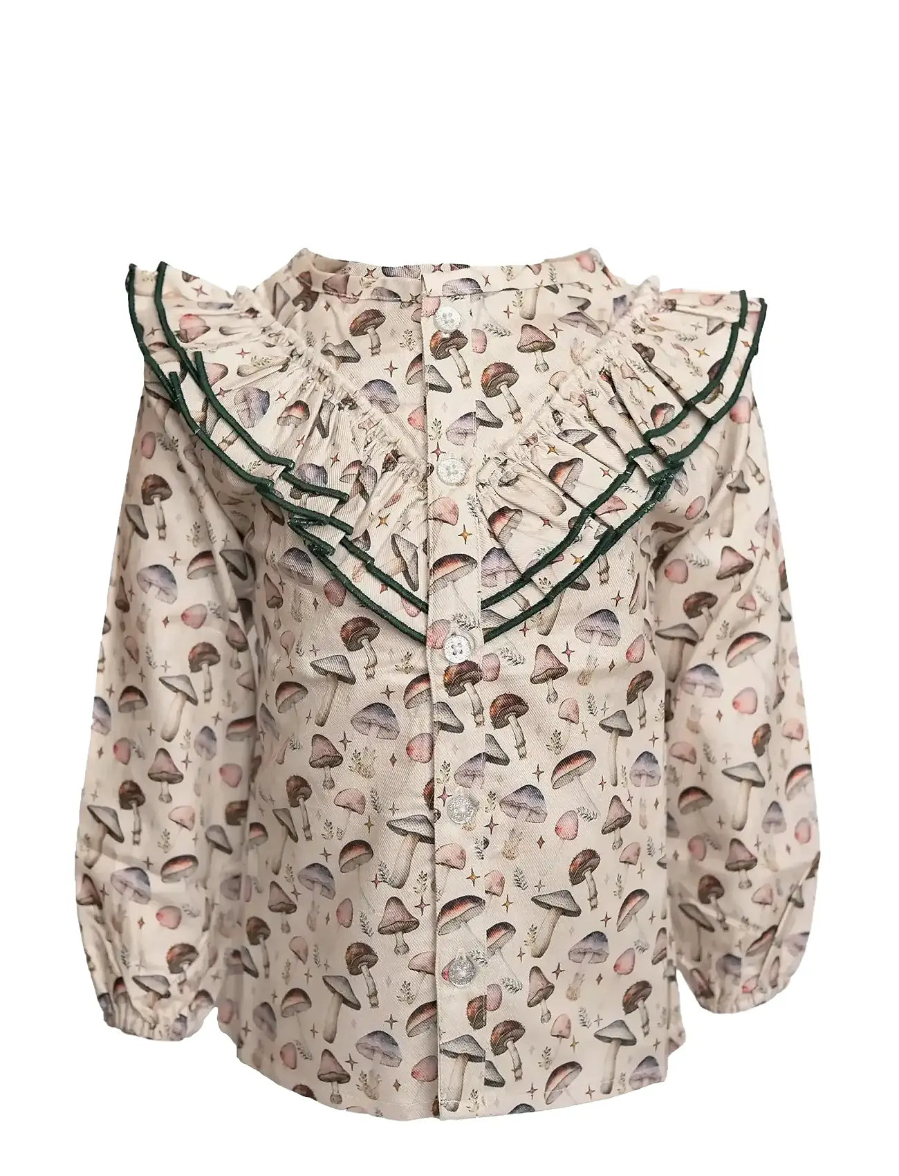 HANEVILD Mushroom Shirt Beige - 104 - Kinder