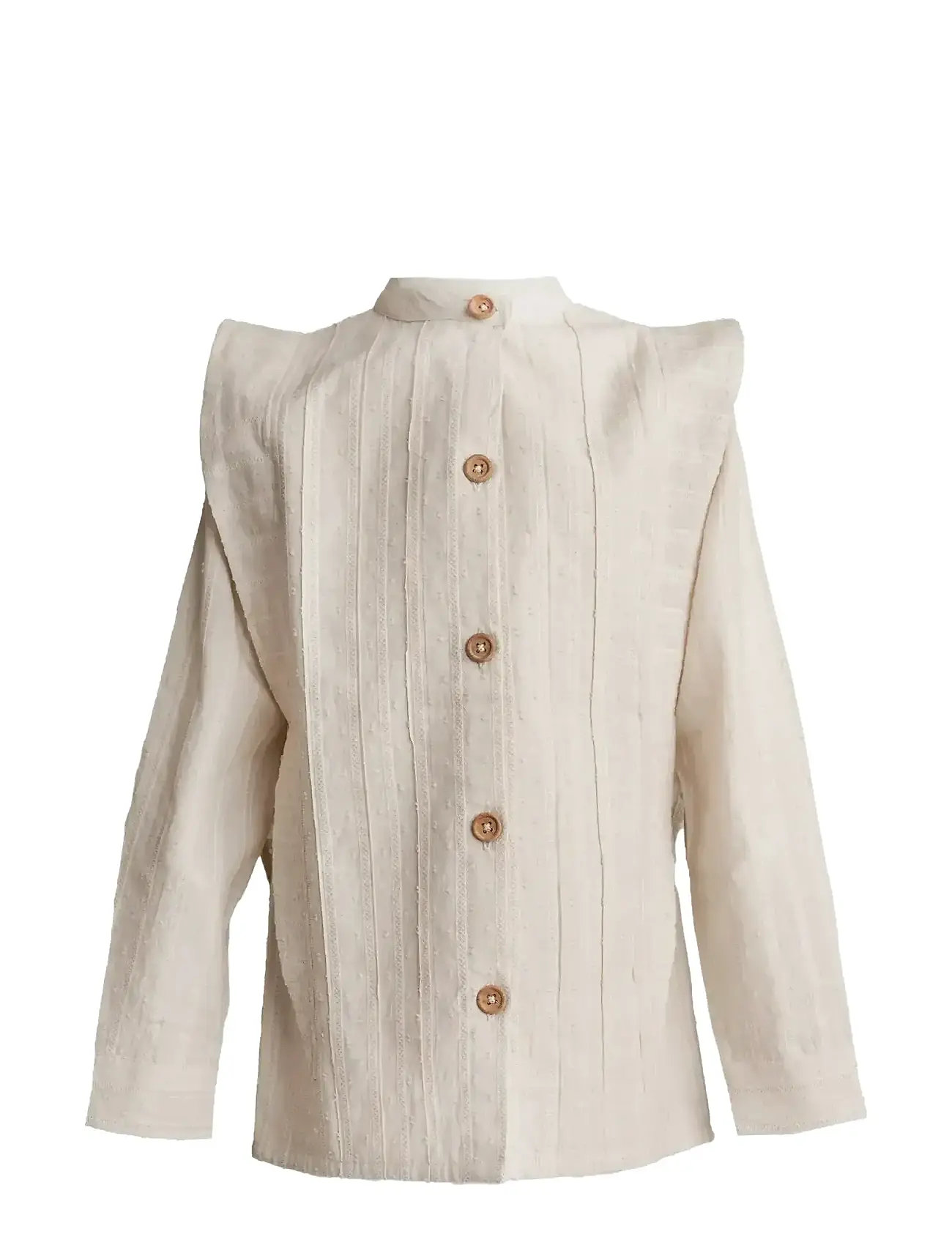 HANEVILD Strickjacke Shirt Beige - 122/128 - Kinder