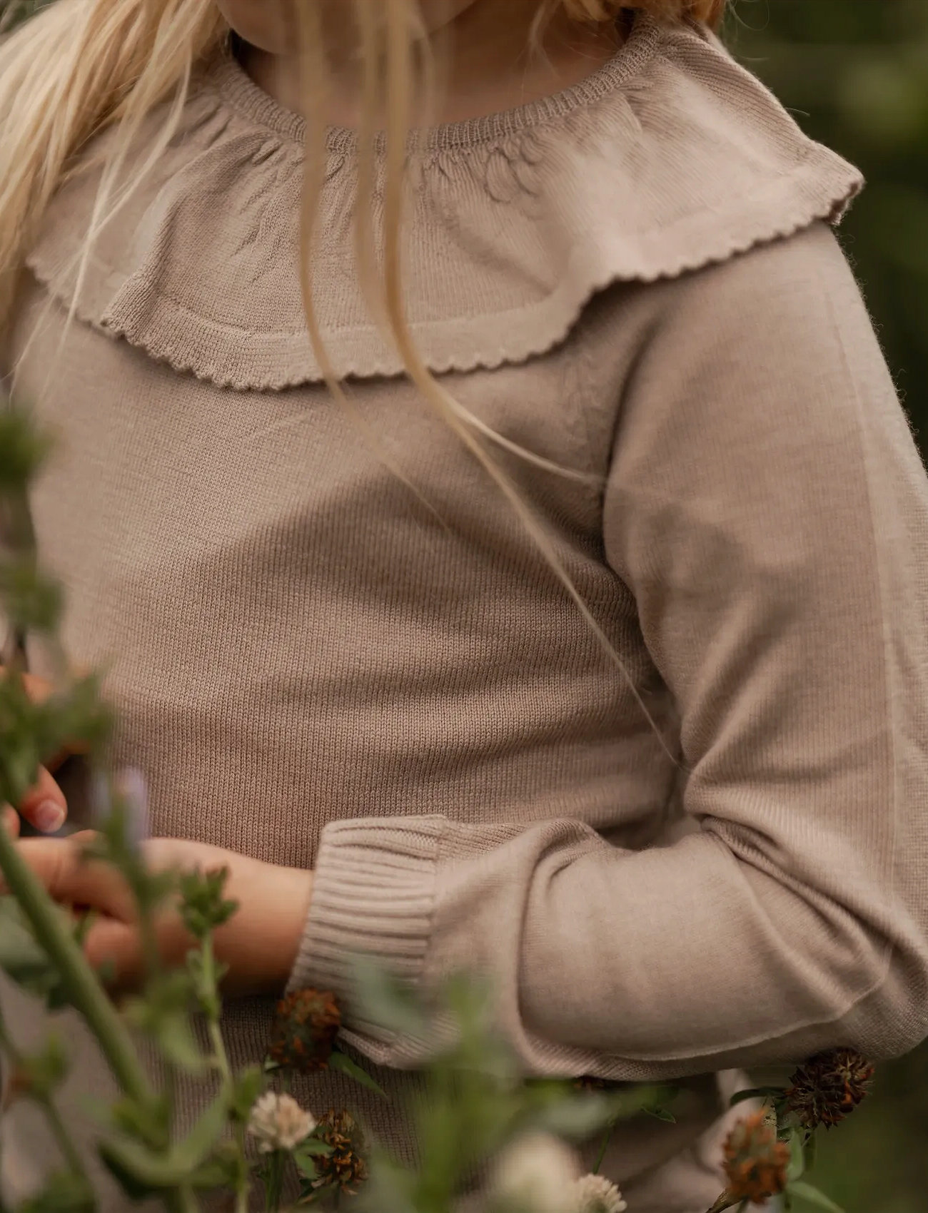 Hanevild Lea Blouse, 110, Grey, T-Shirts > Langærmede T-shirts, Børn