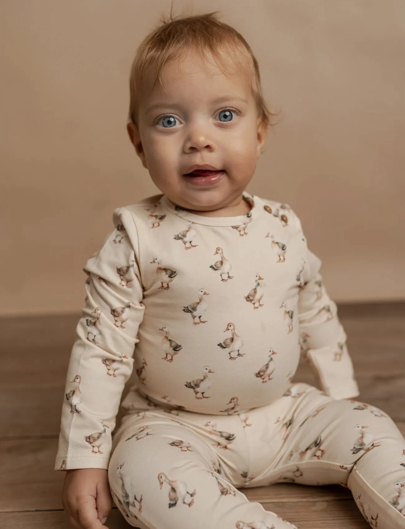 Hanevild Goose Romper - Baby, 68, Cream, Bodys > Langærmede, Børn