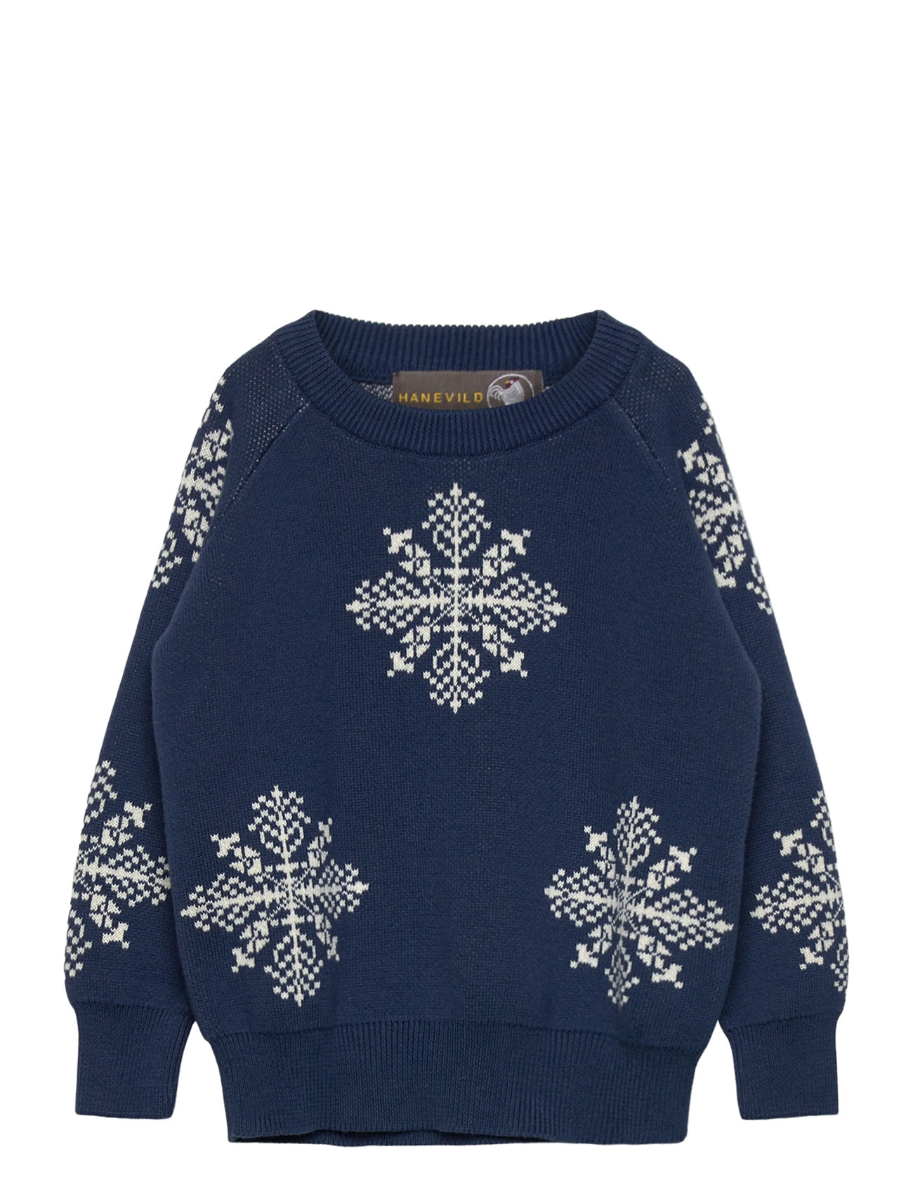 HANEVILD Snowflake Bluse, Blau Navy - 116 - Kinder