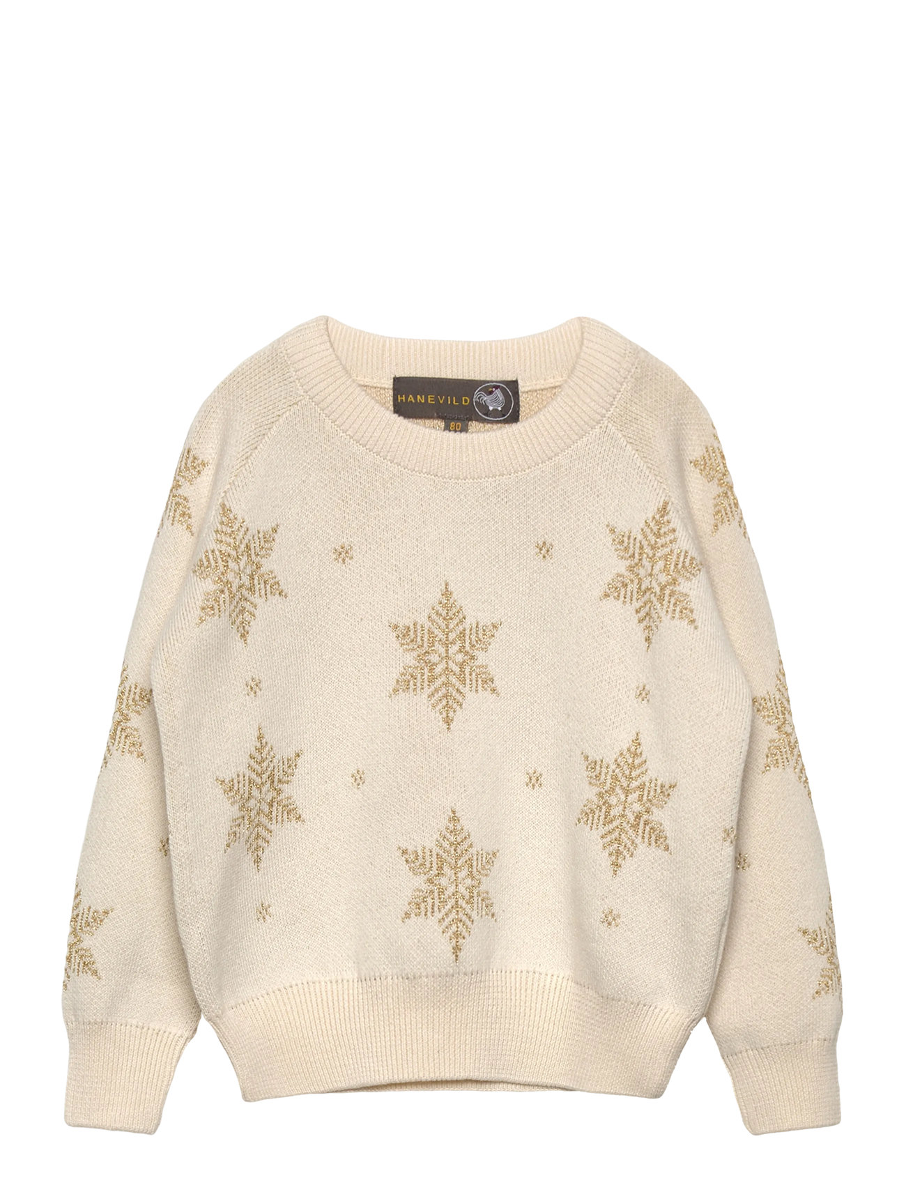 HANEVILD Snowflake Bluse, Gold Cream - 92 - Kinder