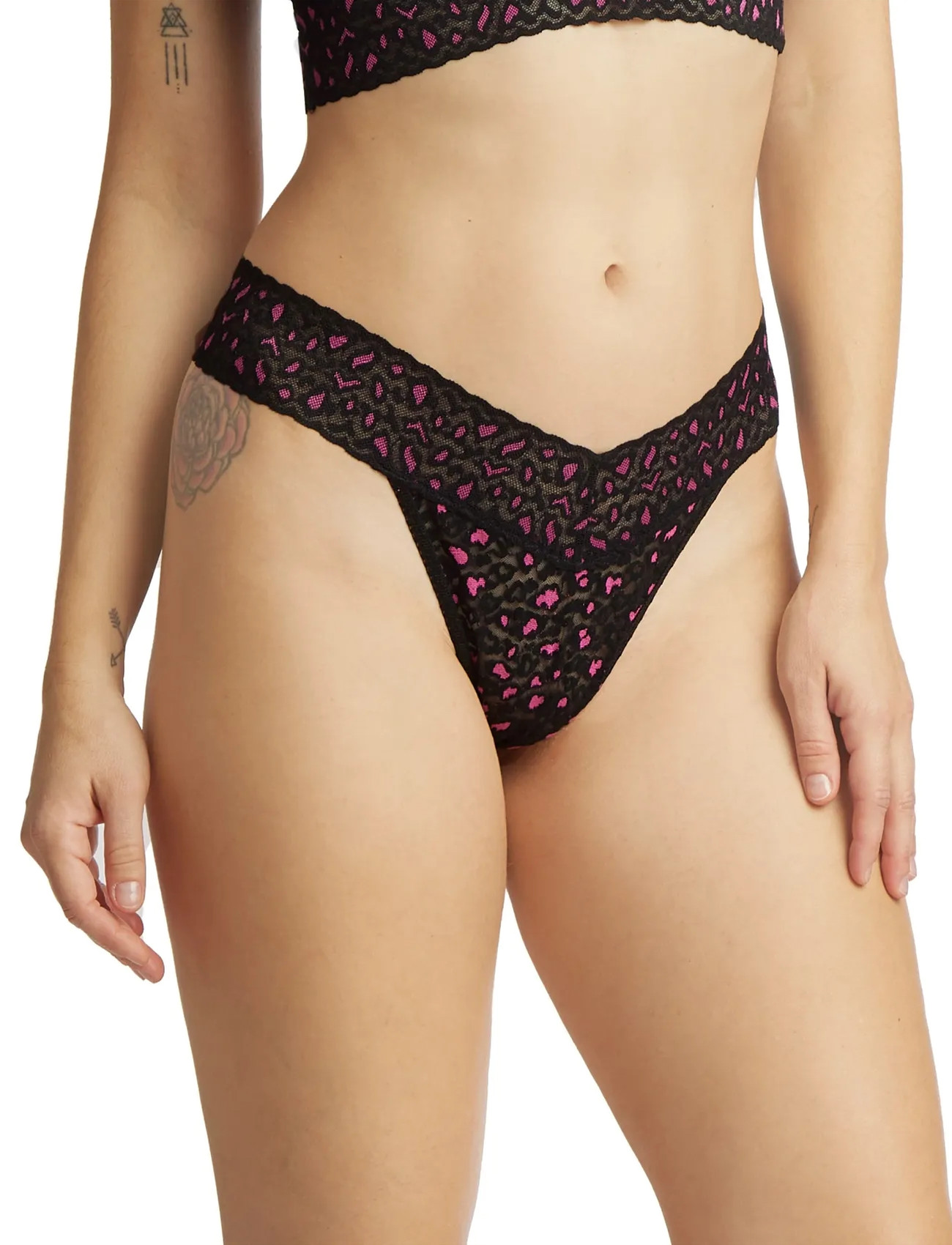 Hanky Panky Hanky Panky Cross-Dyed Leopard, Original Rise Thong, One Size, Black, Trusser > G-Streng, Dame