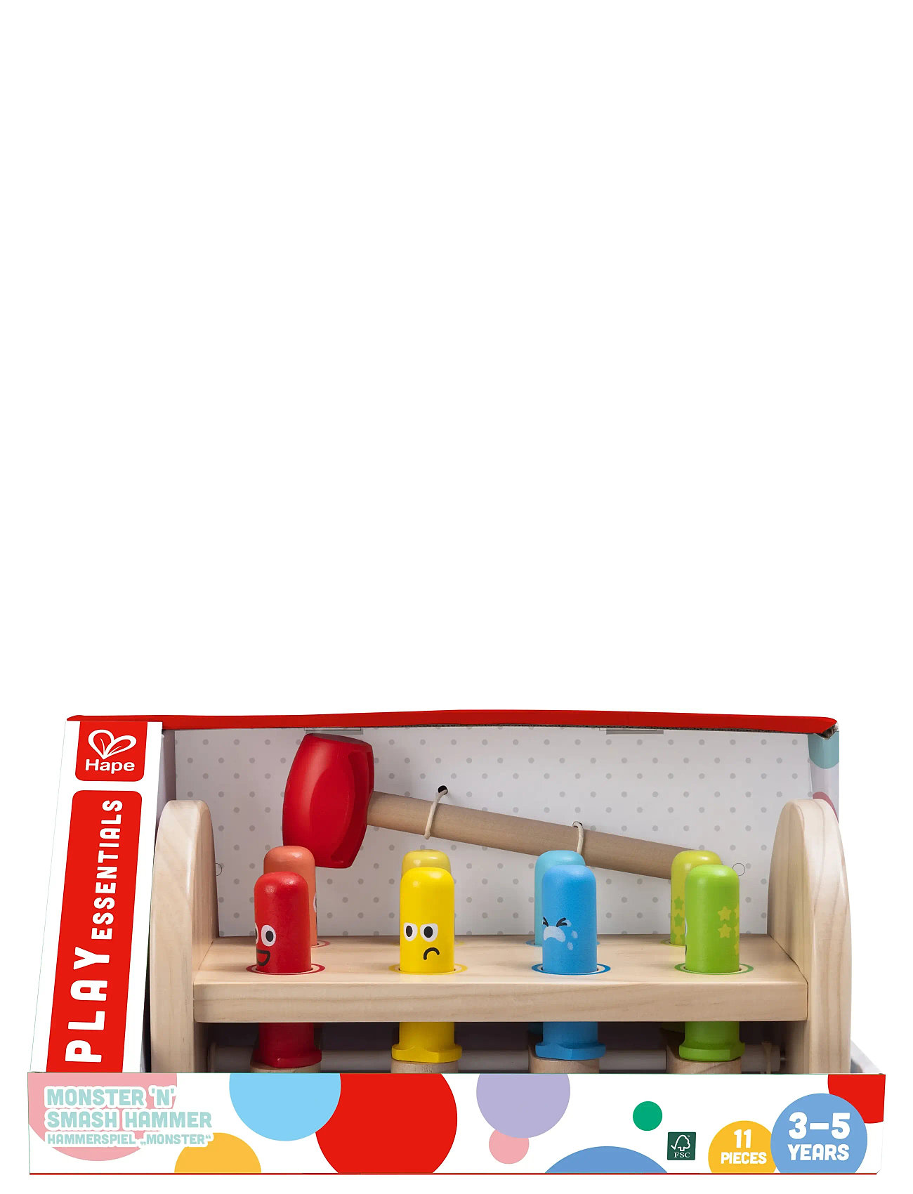 Hape Hape Rainbow Hammer Bench, One Size, Multi/patterned, Educational Legetøj > Hammer Bench Toy, Børn