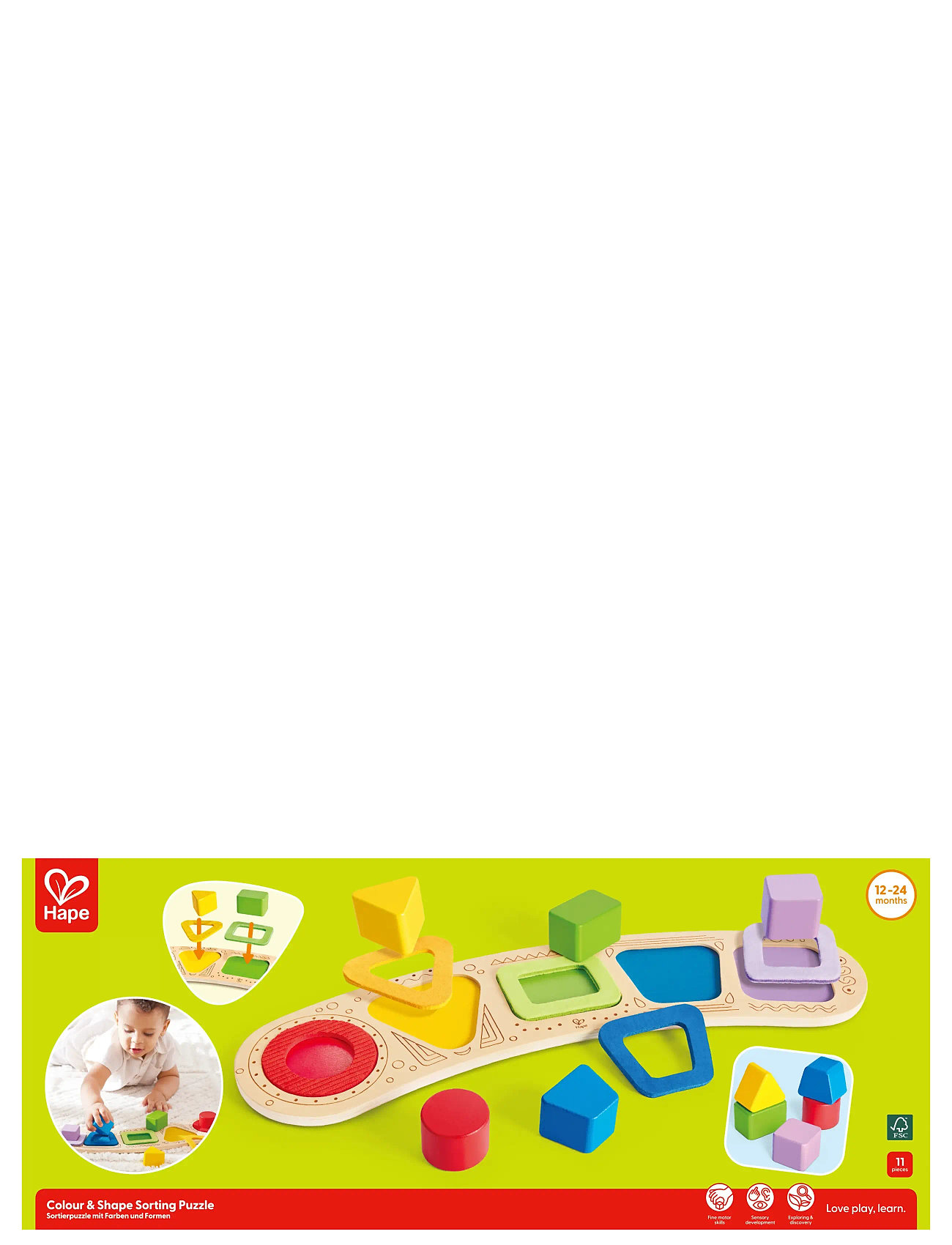 Hape Hape Toddler Shape Puzzle, One Size, Multi/patterned, Puslespil > Puslespil Med Pinde, Børn