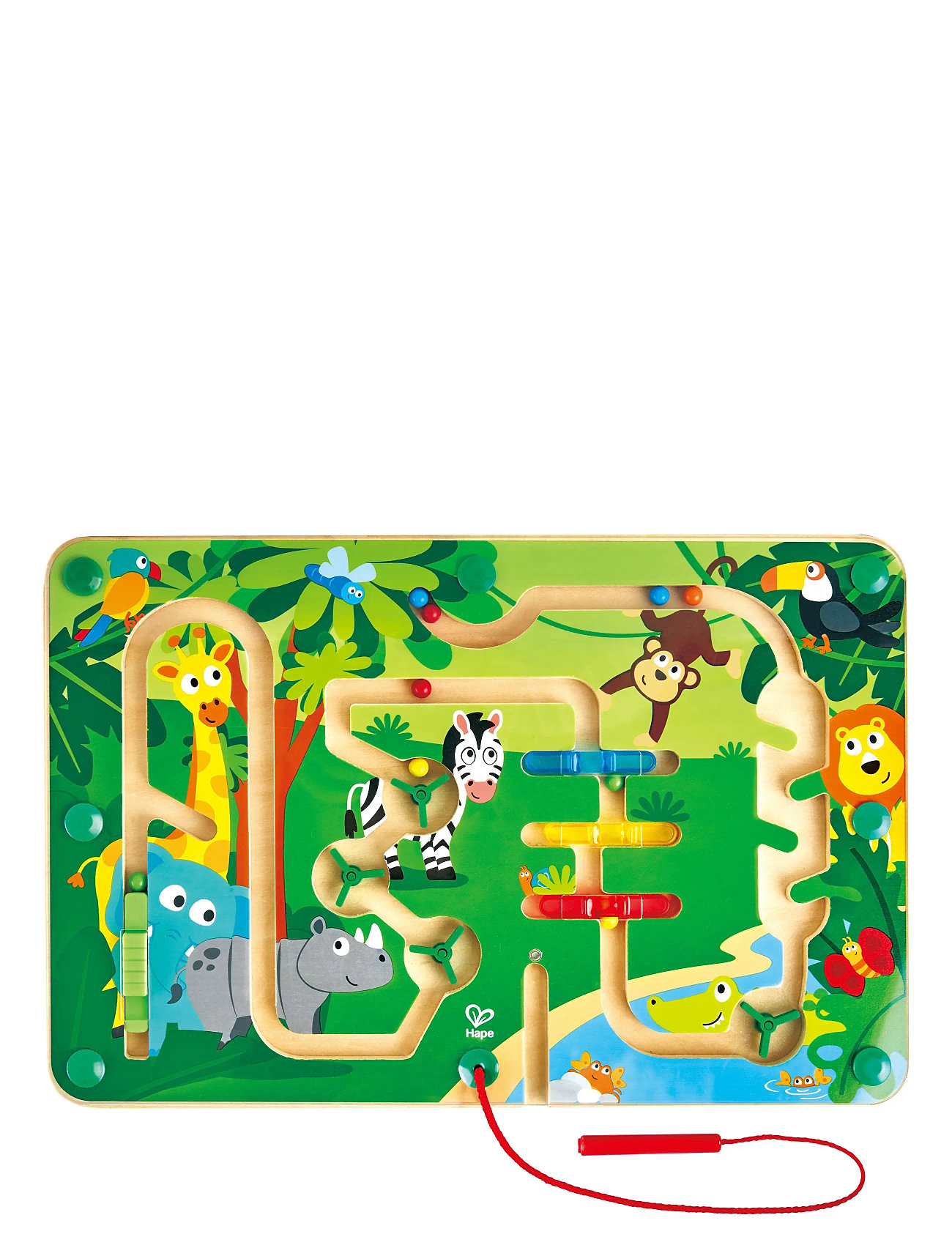 Hape Jungle Maze Toys Puzzles And Games Puzzles Wooden Puzzles Multi/patterned Hape