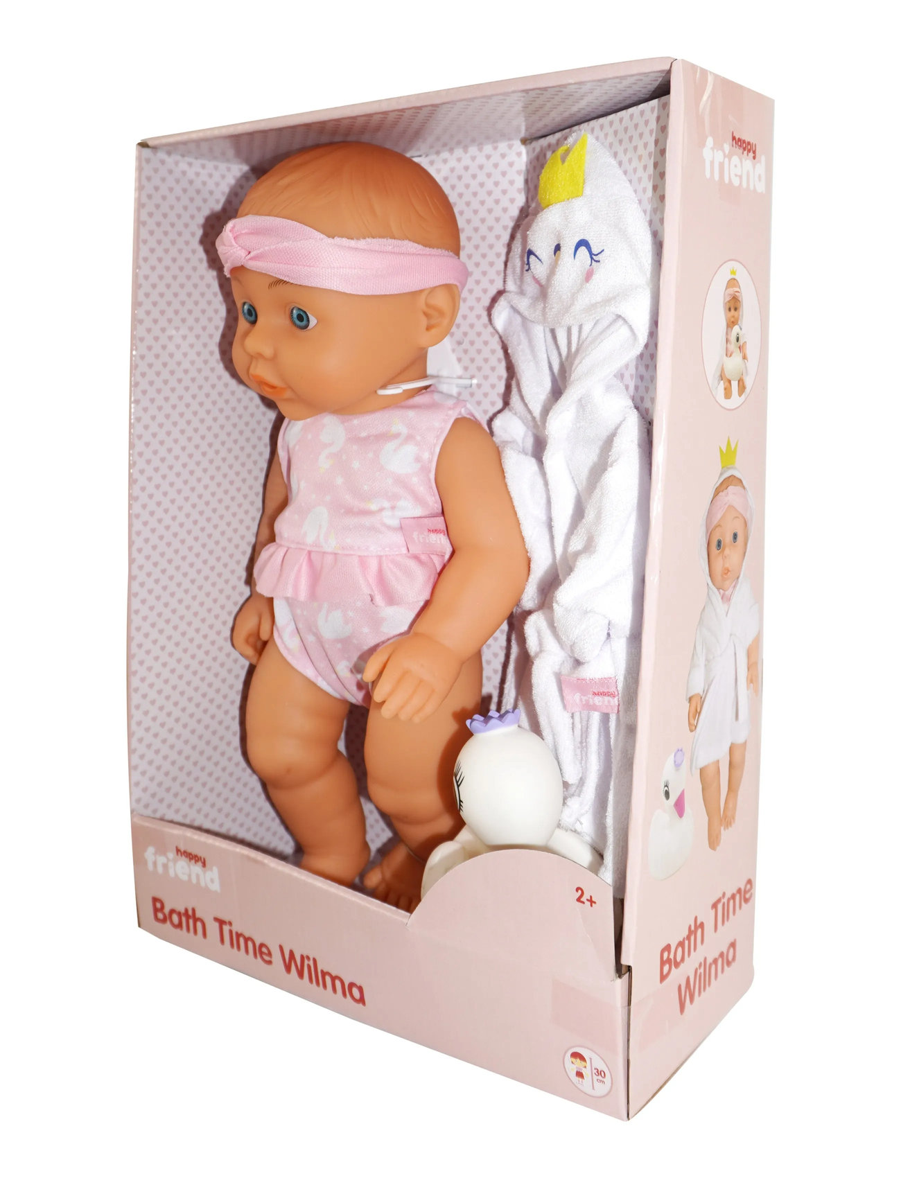 Happy Friend Happy Friend Bath Time Wilma 30 cm, 30 cm, Pink, Dukker Og Tilbehør > Dukker, Børn