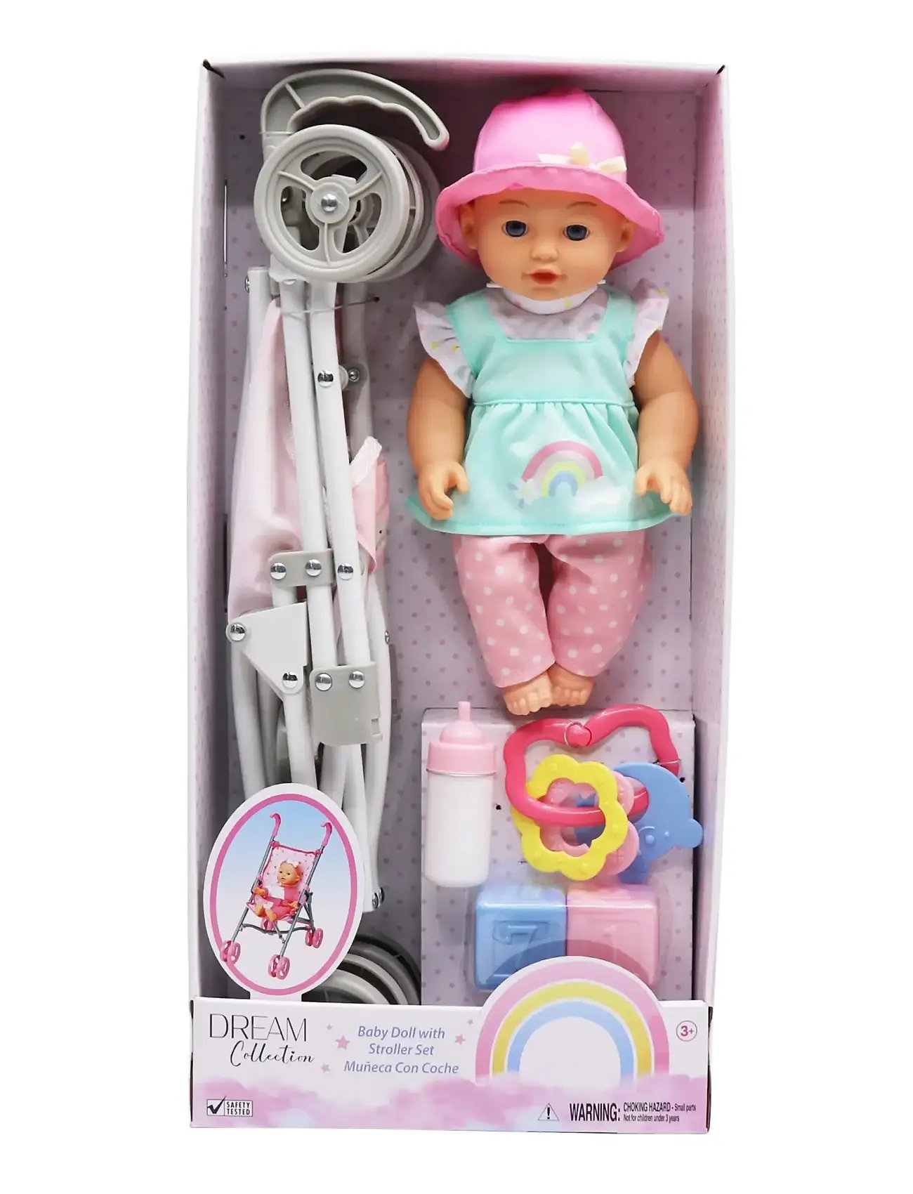 Happy Friend Happy Friend Lotta Doll 30cm With Stroller Set, 30 cm, Pink, Dukker Og Tilbehør > Dukker, Børn