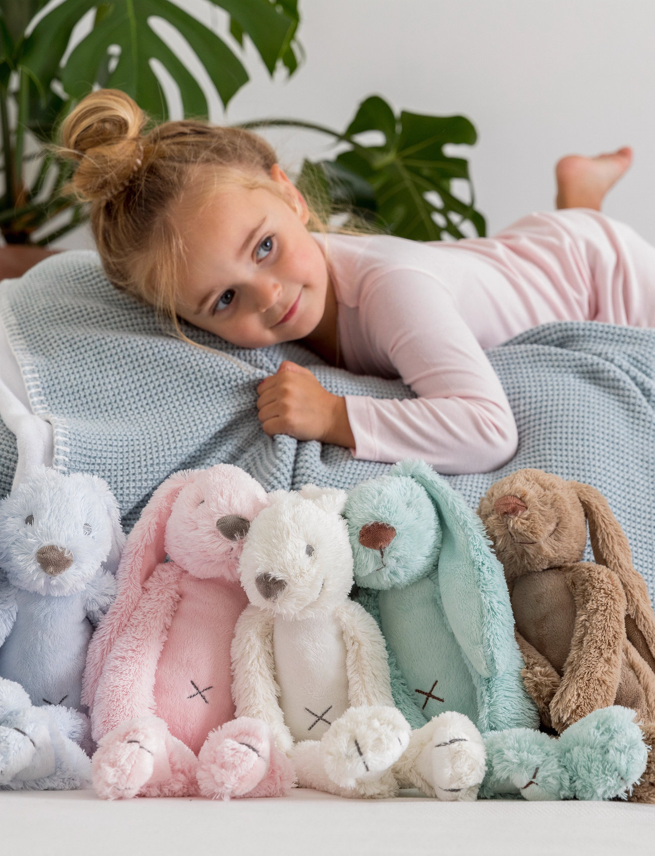 Happy Horse Happy Horse - Rabbit Richie, 58 cm, Blue, Soft Legetøj > Stuffed Animals, Børn
