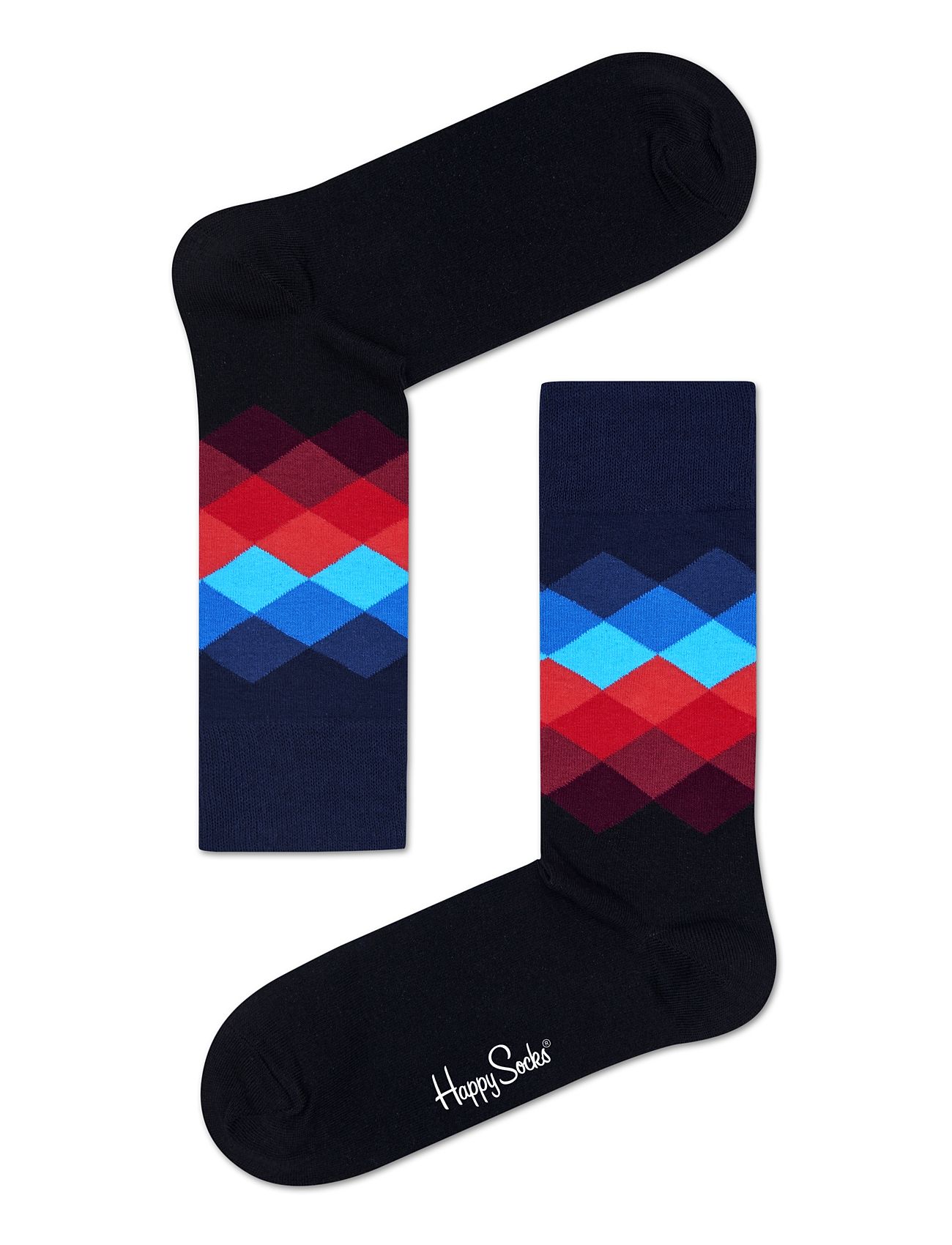 Faded Diamond Sock 1-Pack Underwear Socks Regular Socks Monivärinen/Kuvioitu Happy Socks