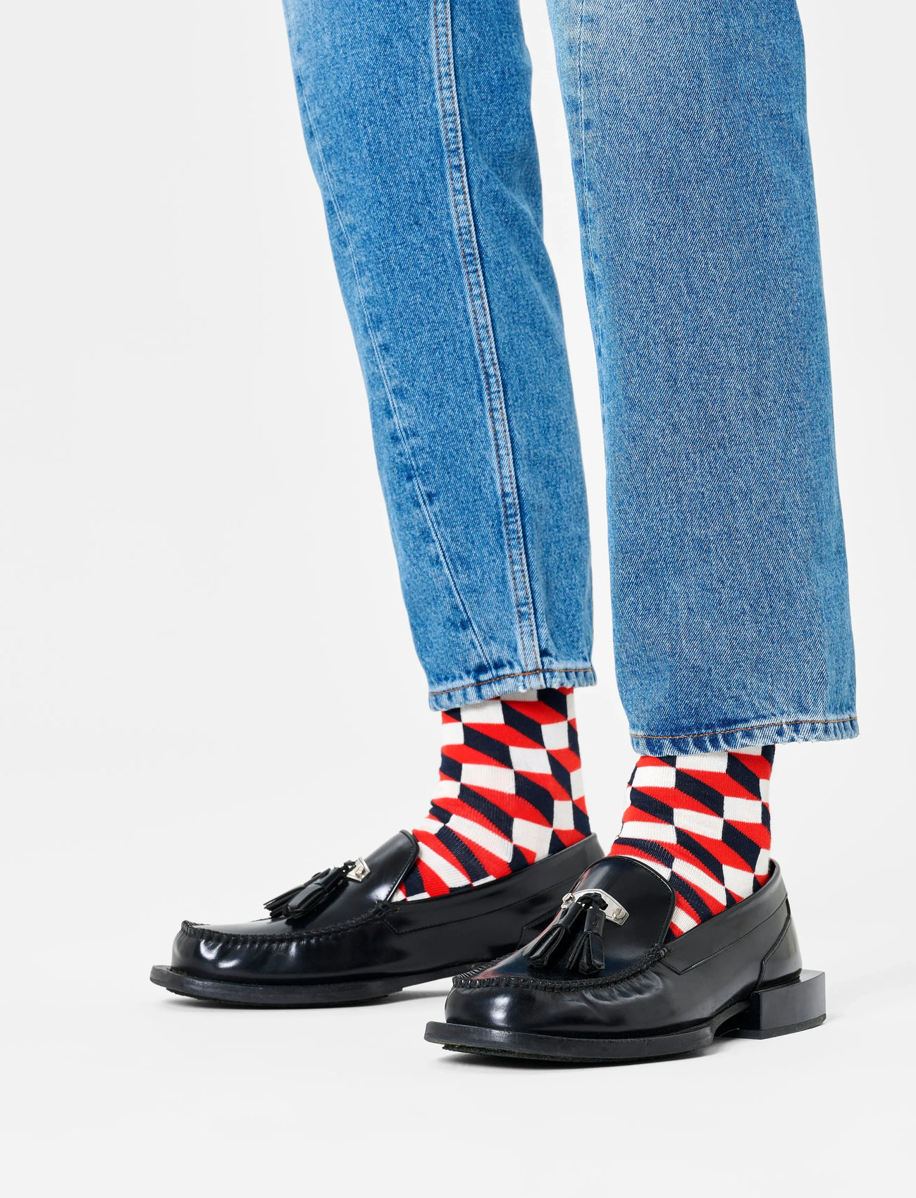 Happy Socks Filled Optic Sock, 36-40, Navy, Sokker > Almindelige Sokker, Dame