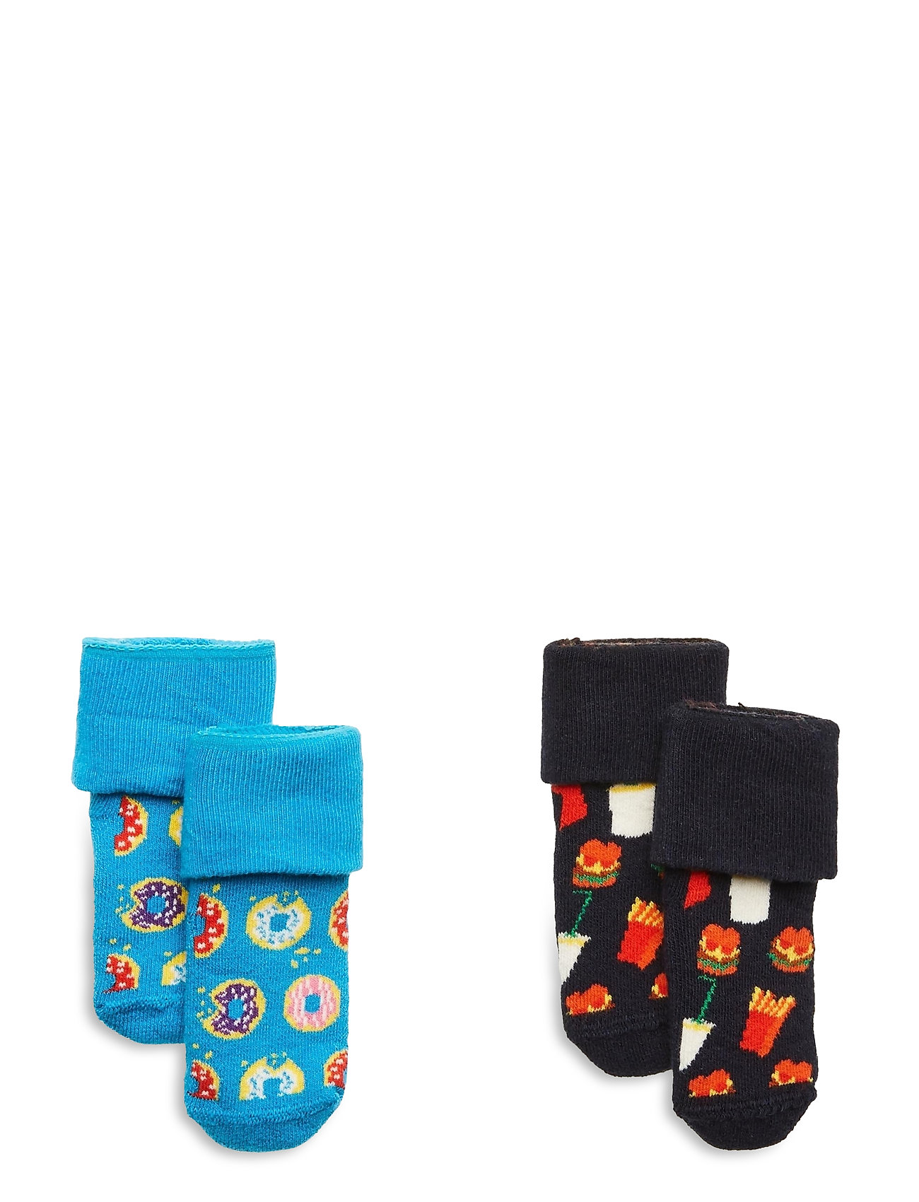 2-Pack Kids Junk Food Terry Socks Socks & Tights Socks Monivärinen/Kuvioitu Happy Socks