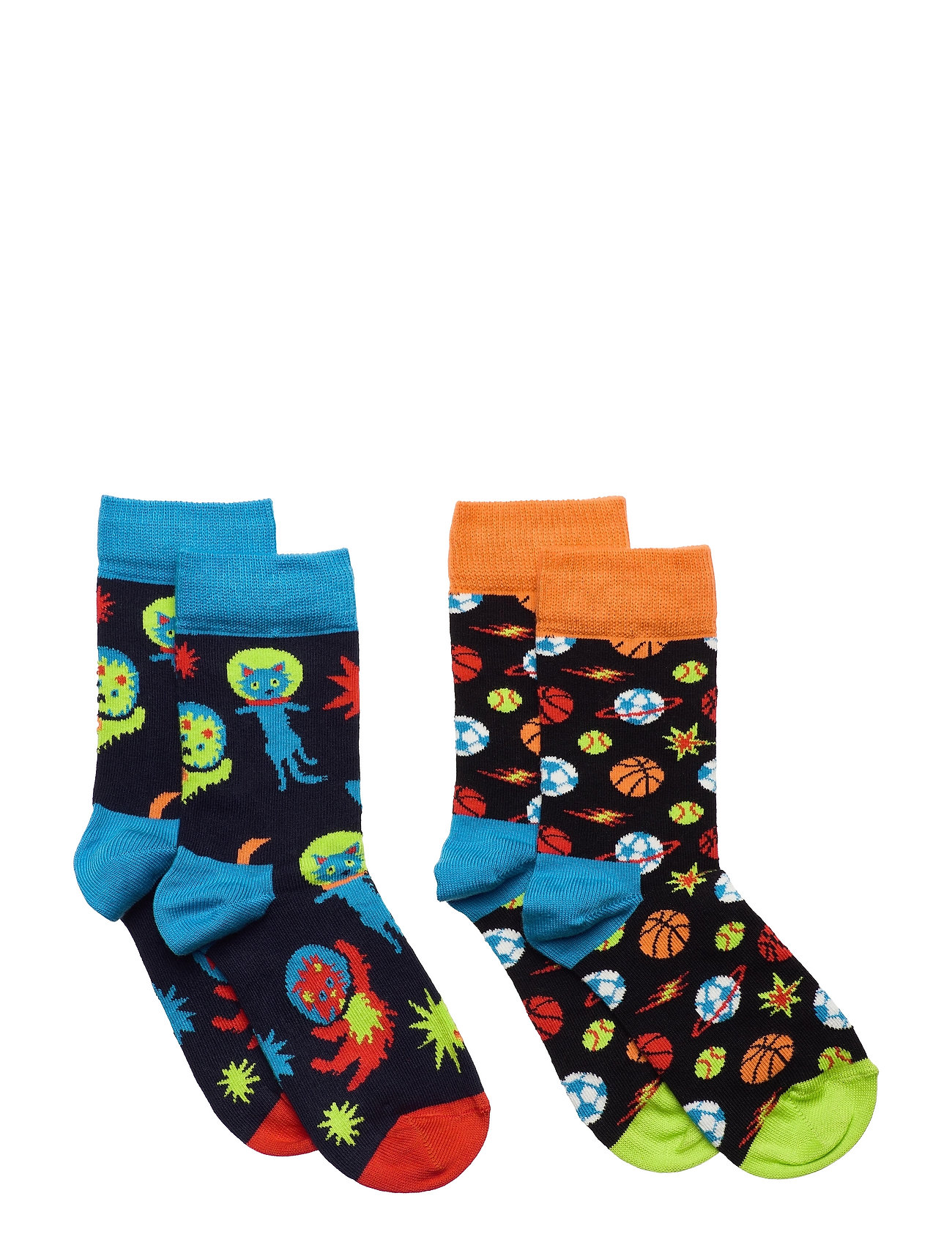 2-Pack Kids Spacetime Socks Socks & Tights Socks Monivärinen/Kuvioitu Happy Socks