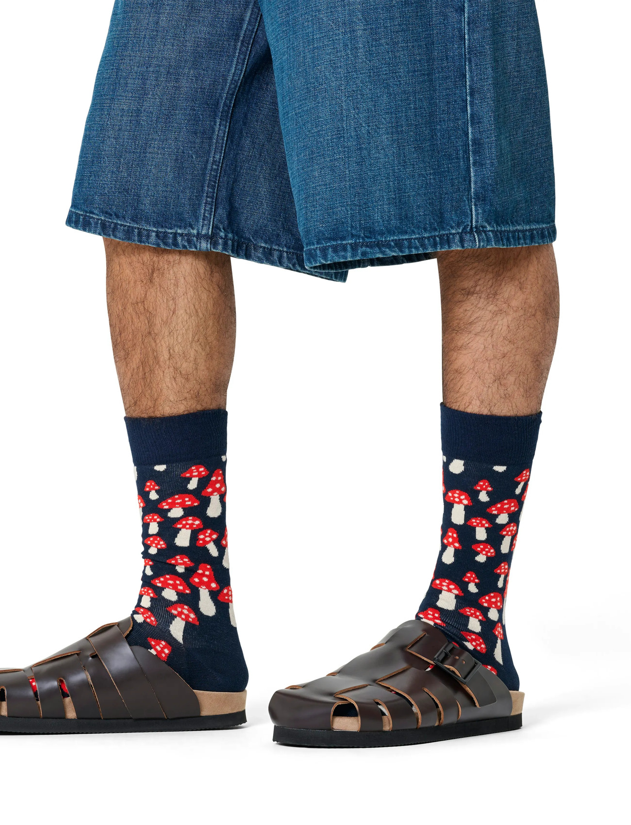 Happy Socks Mushroom Sock, 36-40, Navy, Sokker > Almindelige Sokker, Dame