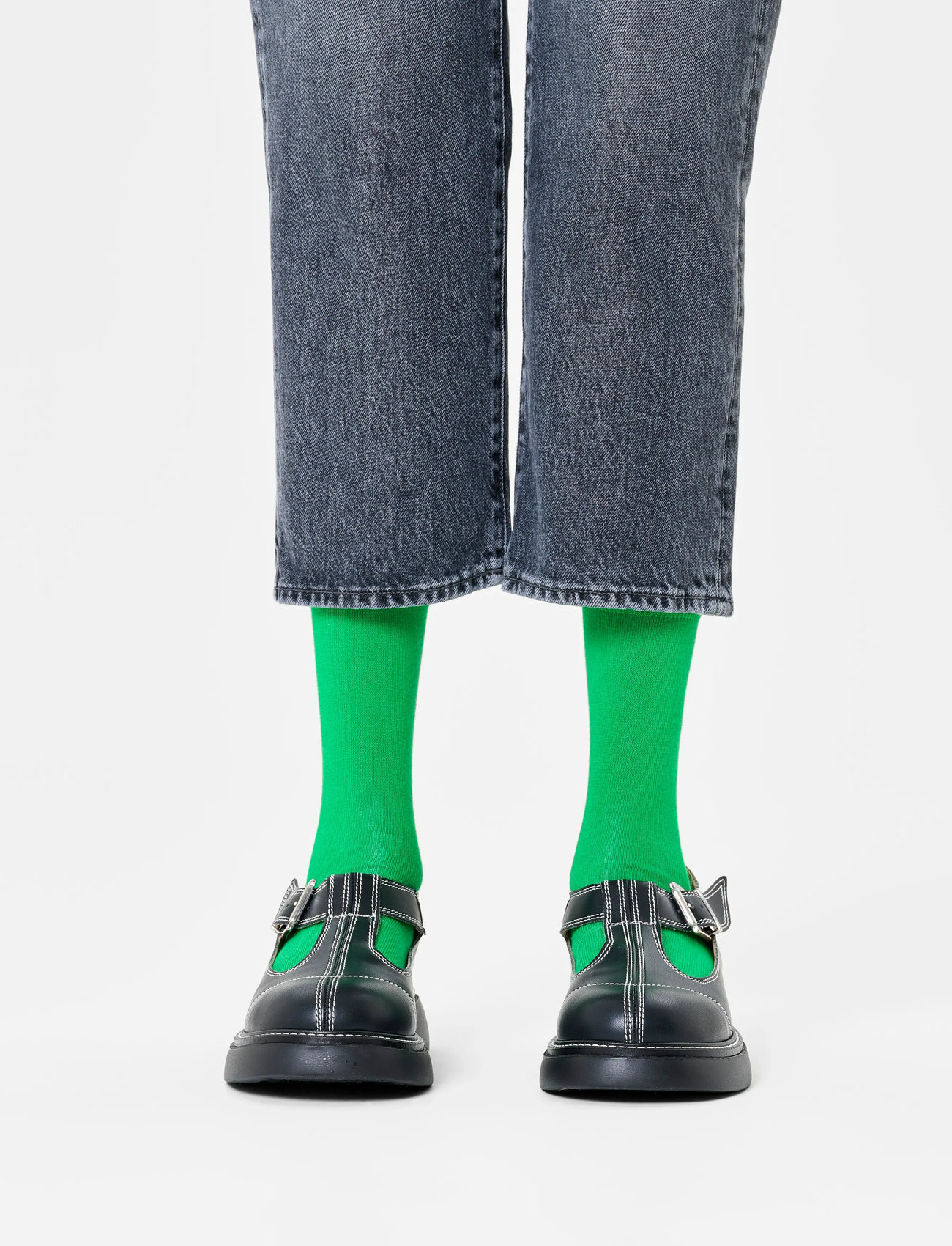 Happy Socks Solid Sock, 41-46, Green, Sokker > Almindelige Sokker, Herre