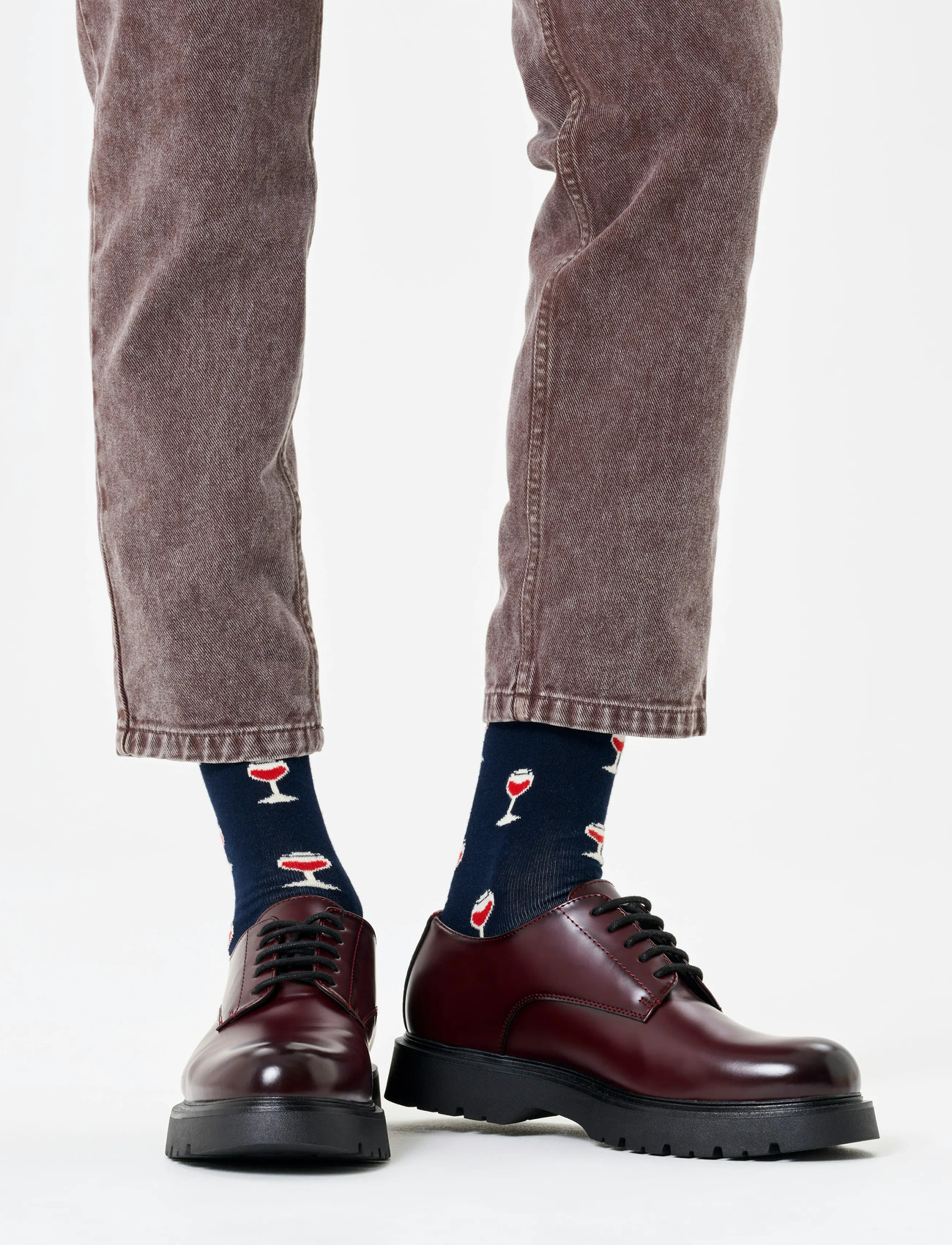 Happy Socks Glass Of Wine Sock, 41-46, Navy, Sokker > Almindelige Sokker, Dame