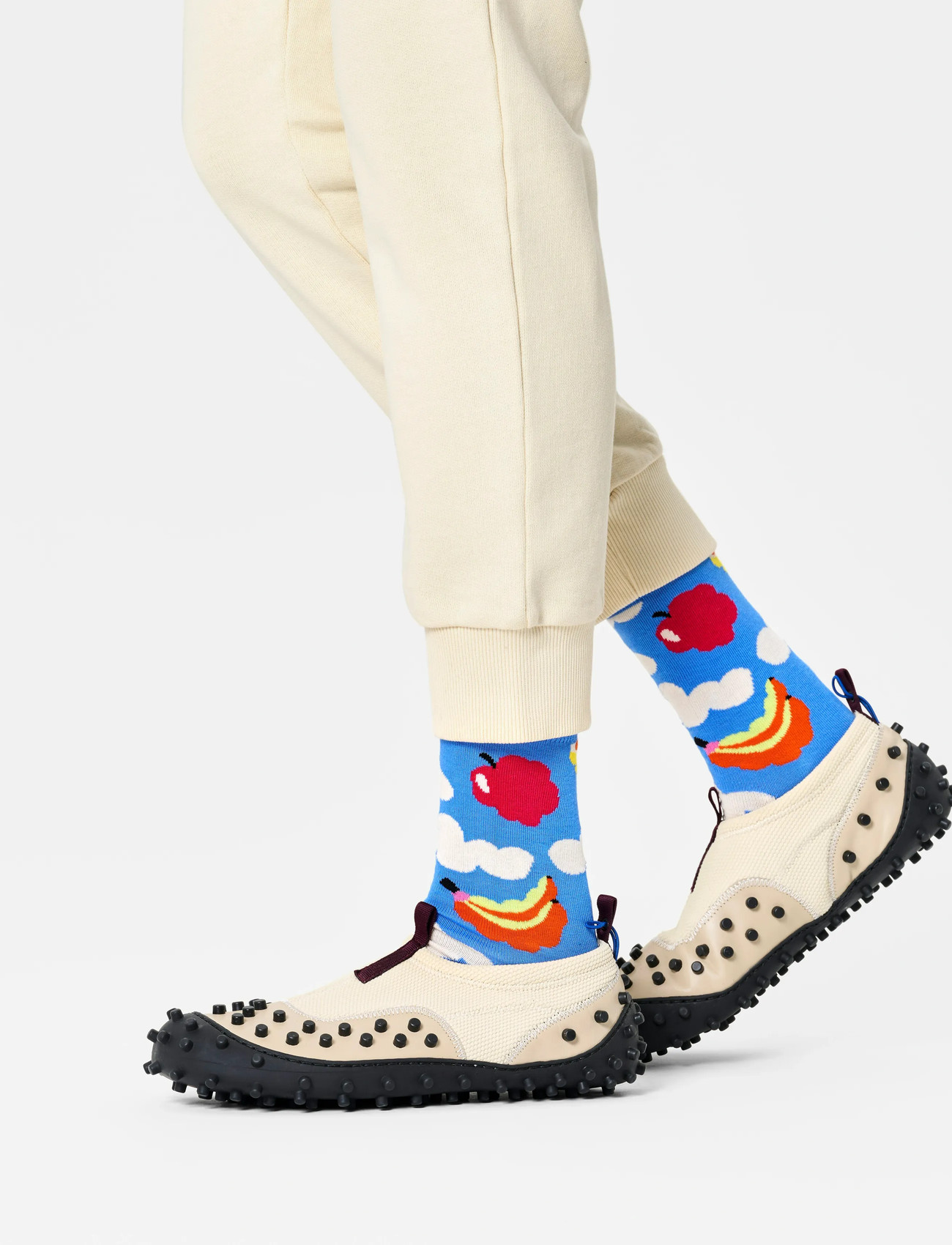 Happy Socks Cloudy Fruit Sock, 36-40, Blue, Sokker > Almindelige Sokker, Dame