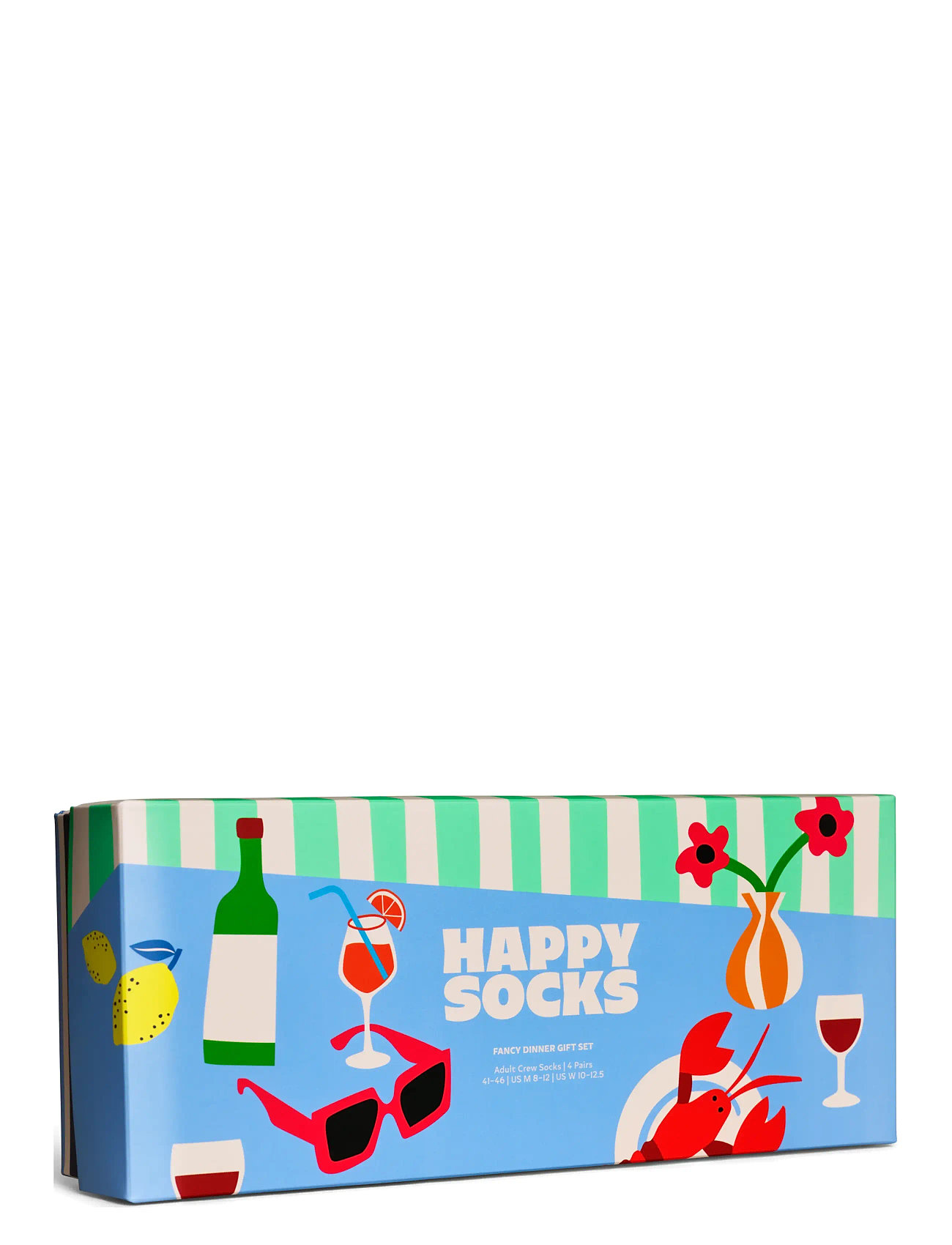 Happy Socks 4-Pack Fancy Dinner Socks Gift Set Blå