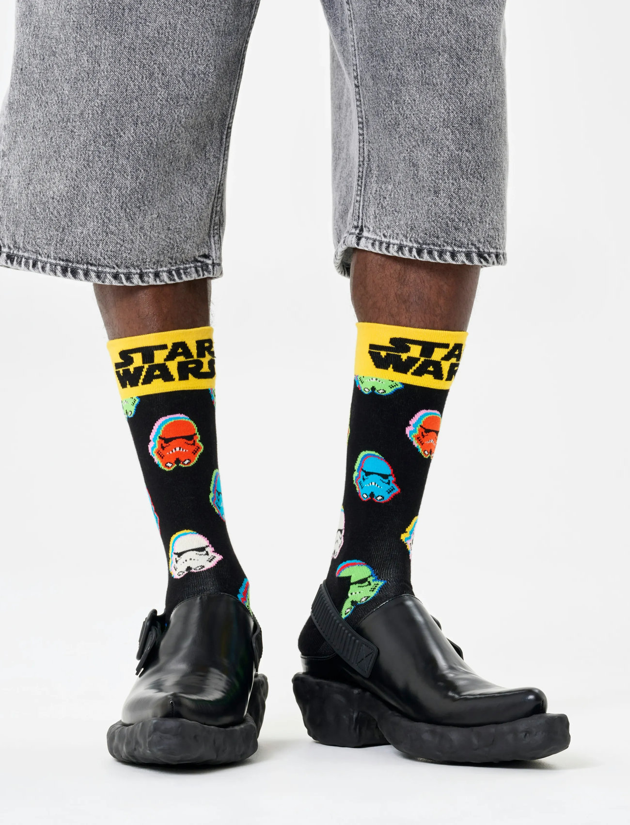 Happy Socks Star Wars Stormtrooper Sock, 41-46, Black, Sokker > Almindelige Sokker, Dame