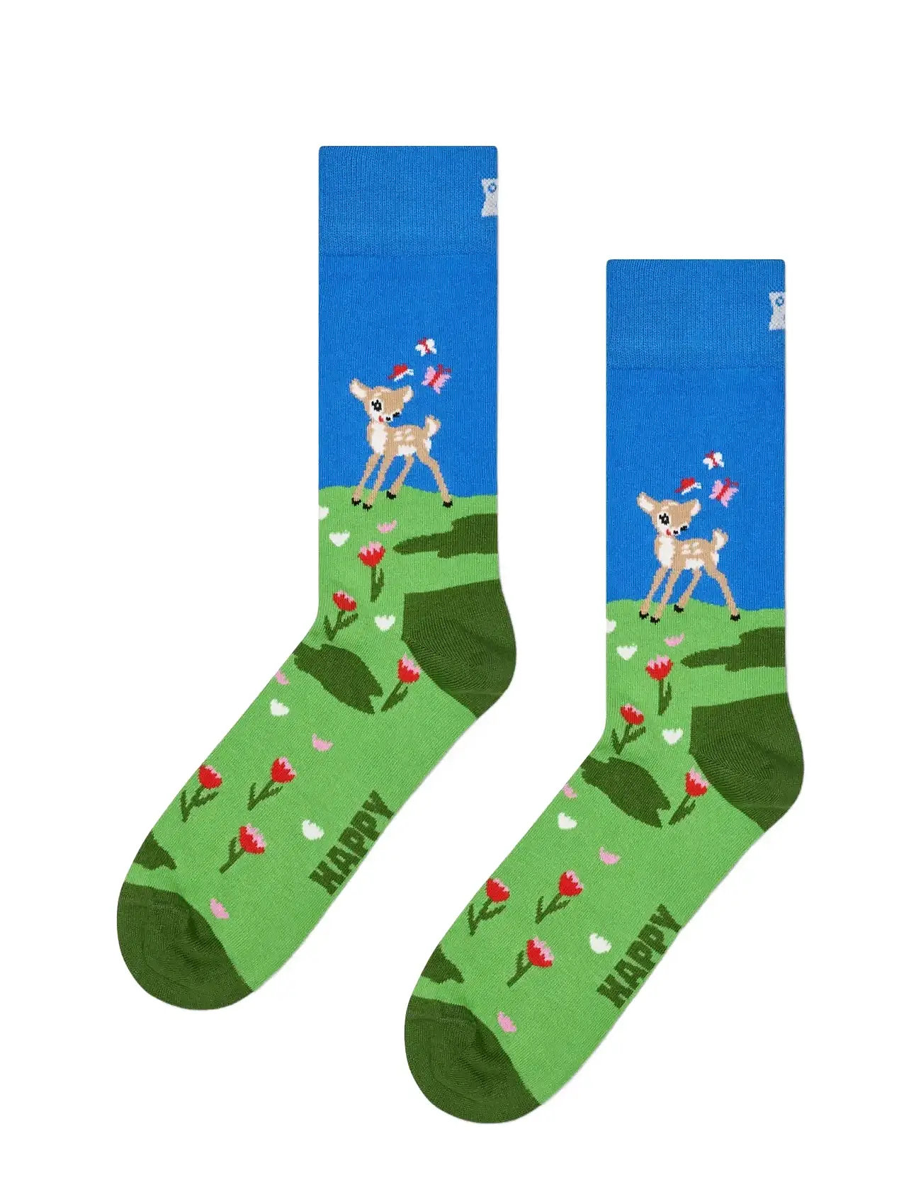 HAPPY Socken Deer Socke Grün - 36-40 - Damen